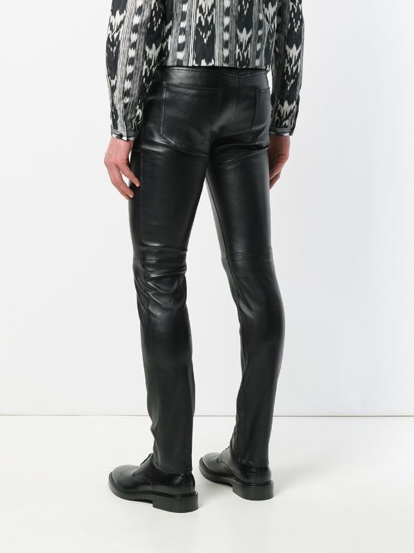 Saint Laurent Paris Saint Laurent Paris Skinny Lambskin Leather Trousers 50 Size US 34 / EU 50 - 16 Thumbnail