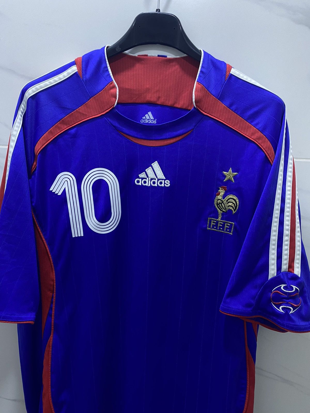 VERY RARE Adidas cheapest France Home Soccer Football Jersey World Cup 2006 Zidane Size M