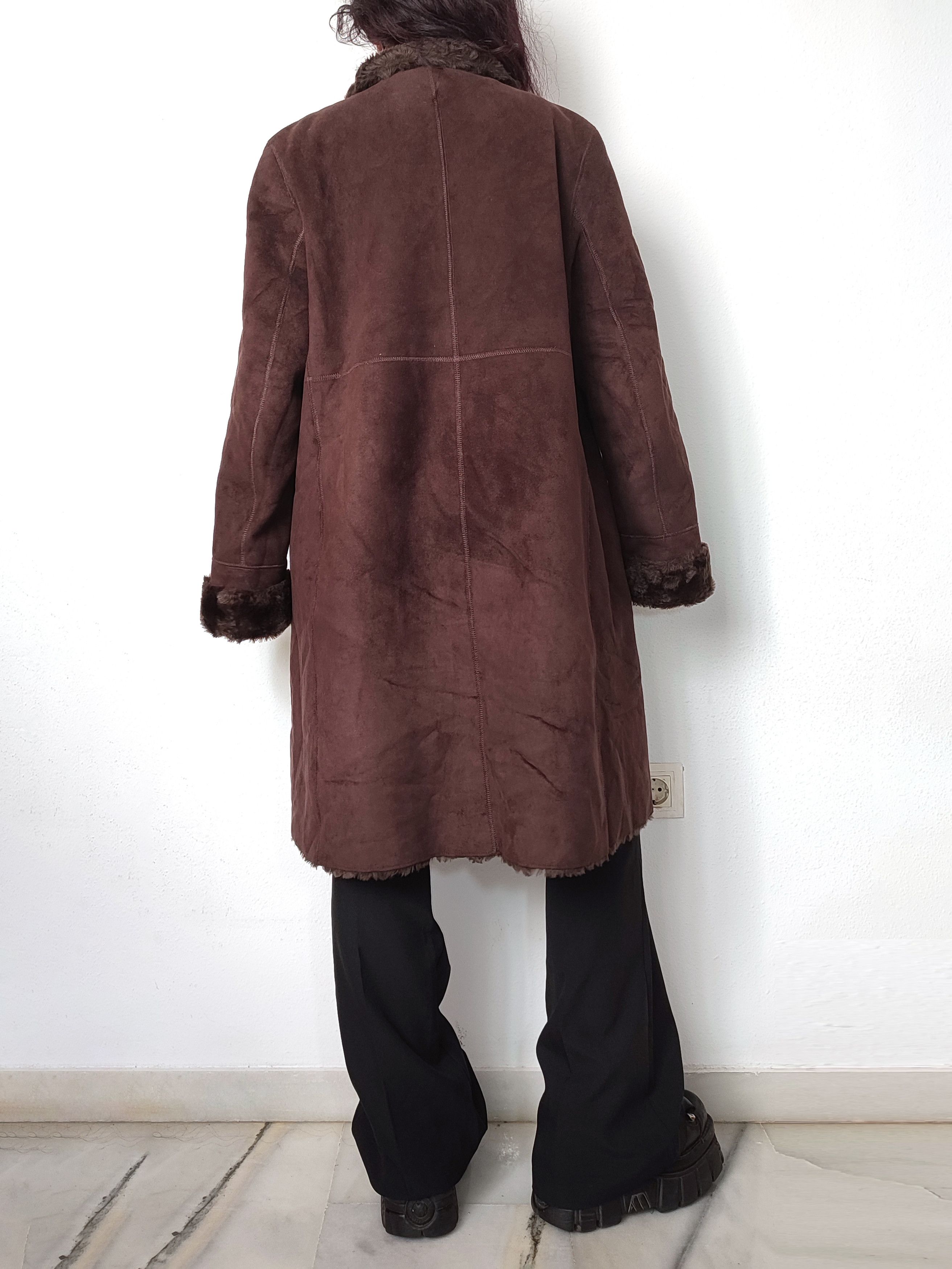 Vintage Y2k Vintage Faux Suede Penny Lane Coat in Brown Size XL / US 12-14 / IT 48-50 - 4 Thumbnail