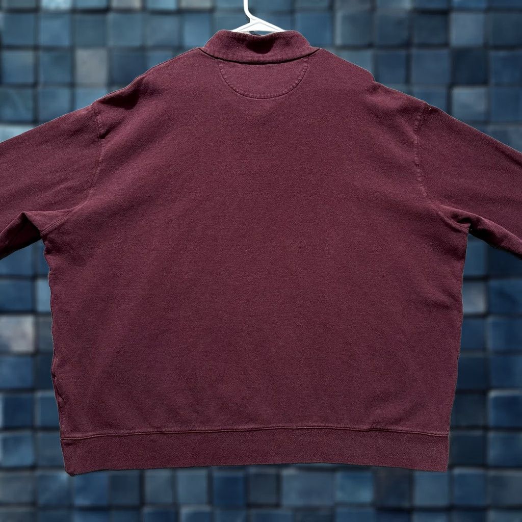 Polo Ralph Lauren Polo Ralph Lauren Sweater Mens 3XB Maroon Red Quarter Zip Pullover Green Pony Size US XXL / EU 58 / 5 - 1 Thumbnail