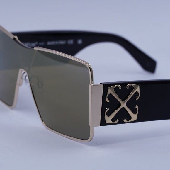 Off-White Off-White ASPEN 7676 Sunglasses Gold/Black Shield Frame Size ONE SIZE - 2 Thumbnail