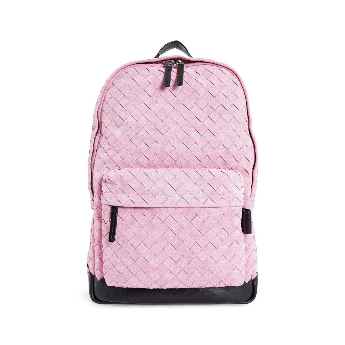 Bottega Veneta Bottega Veneta Pink Intrecciato Suede Backpack Size ONE SIZE - 1 Thumbnail