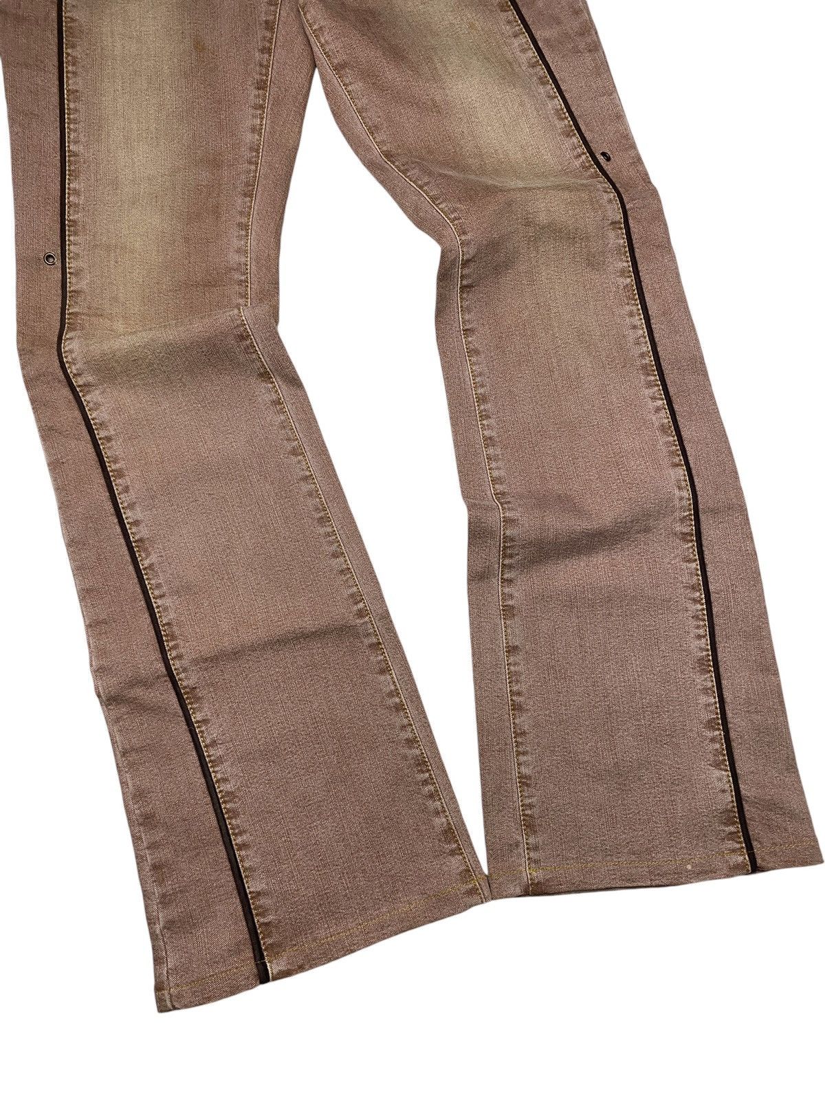 If Six Was Nine 2000's Lyon Deux Flared Studded Mudwash Jeans Size US 27 - 5 Thumbnail
