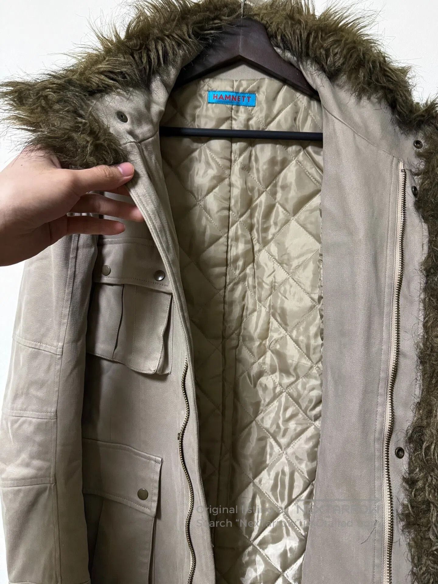 Katharine Hamnett London Katharine Hamnett Vintage Fur Collar Jacket. Size US L / EU 52-54 / 3 - 4 Thumbnail