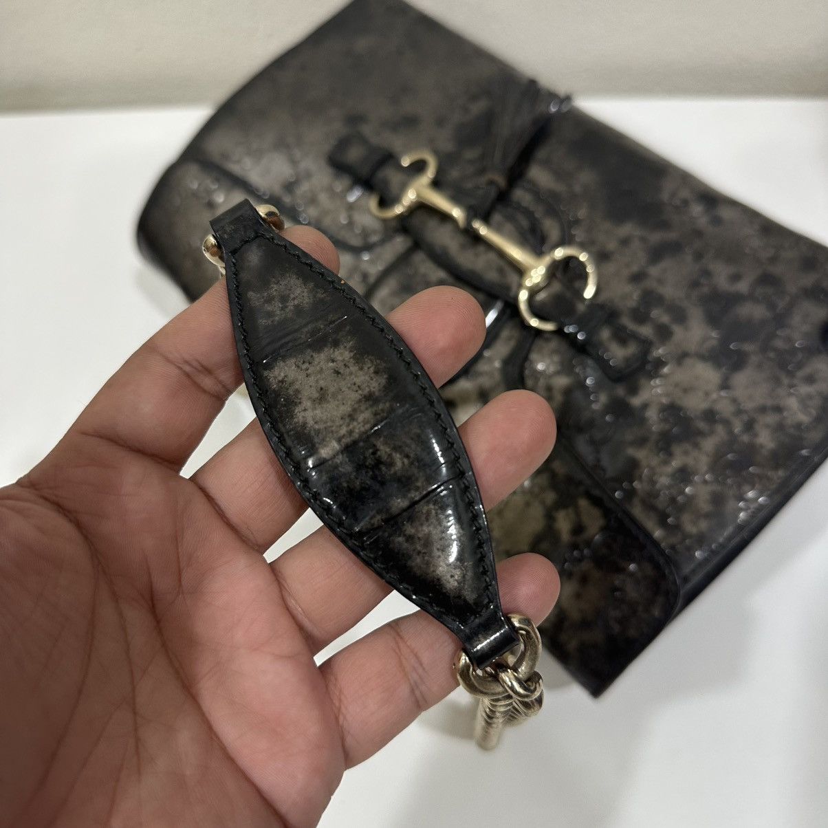 Gucci GUCCI HORSEBIT EMILY CHAIN SHOULDER BAG PATENT LEATHER 30 Size ONE SIZE - 4 Thumbnail