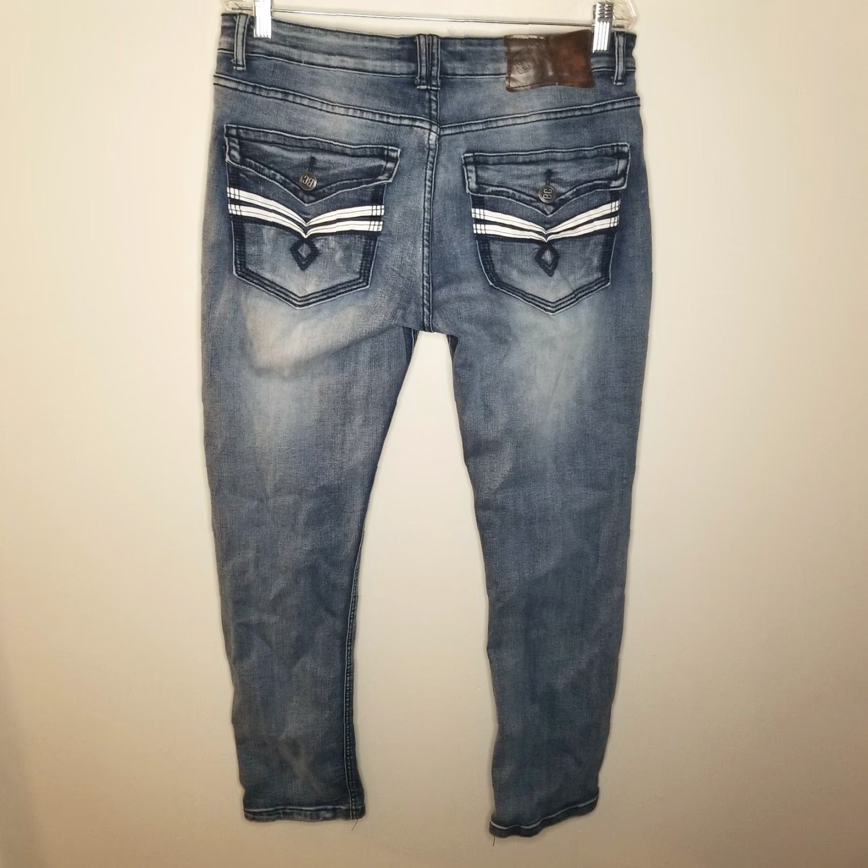 Vintage Blue Cult Womens Jeans Distressed Straight Size 32 Blue Denim Size 24" / US 00 / IT 34 - 5 Thumbnail