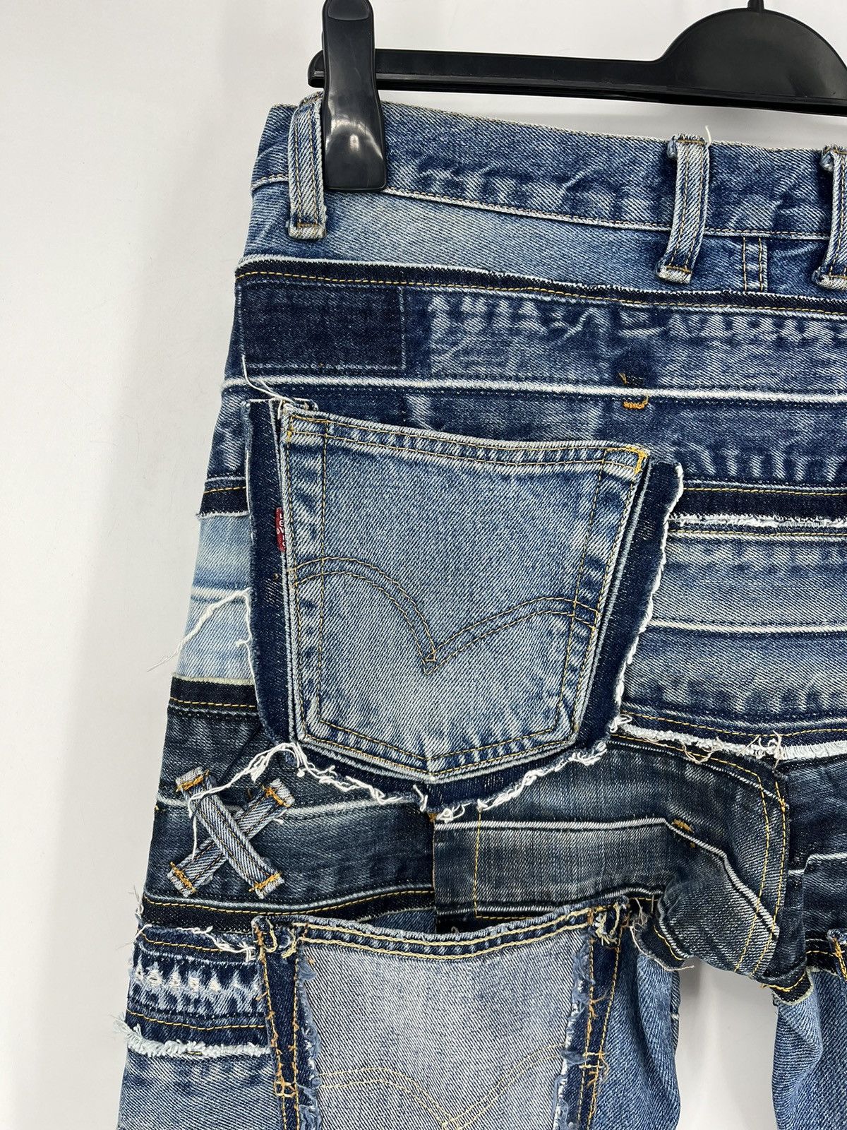 Levi's 90s Levi’s 501 Patchwork Multipocket Denim Custom Jeans USA Size US 34 / EU 50 - 12 Thumbnail