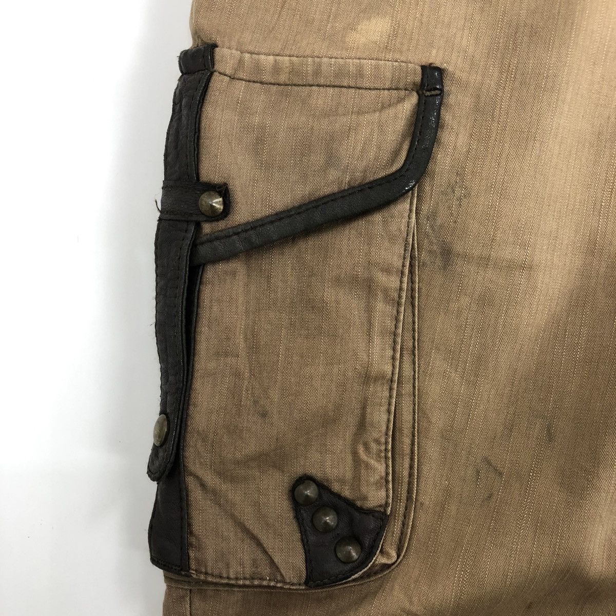 If Six Was Nine × Japanese Brand × semanticdesign 2000s Semantic Design Studded Flared Punkgoth Style Pants Size US 36 / EU 52 - 15 Thumbnail
