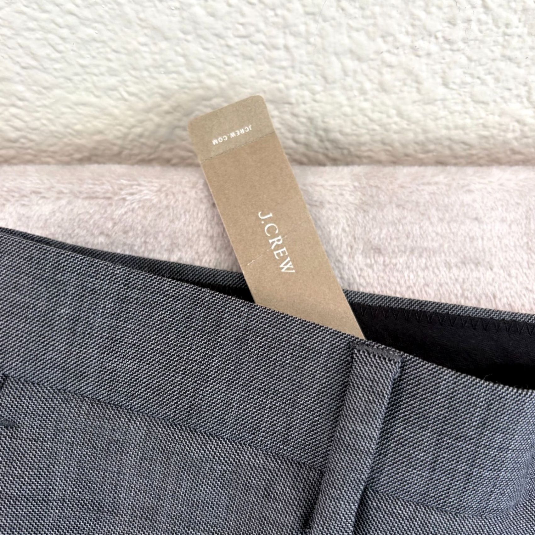 J.Crew J.CREW Bowery Slim-Fit Trouser Pants Gray Wool Blend Men 33x30 NWT Dress Pants Formal Slit Pocket Straight 30in Inseam Size US 33 - 3 Thumbnail
