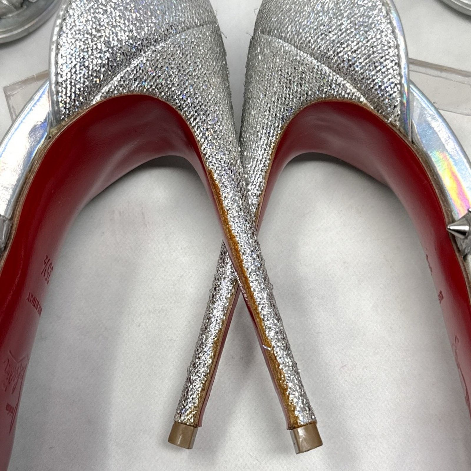 Christian Louboutin Christian Louboutin Choca Lux 120 Holographic Platform Heels Size US 5.5 / IT 35.5 - 10 Thumbnail