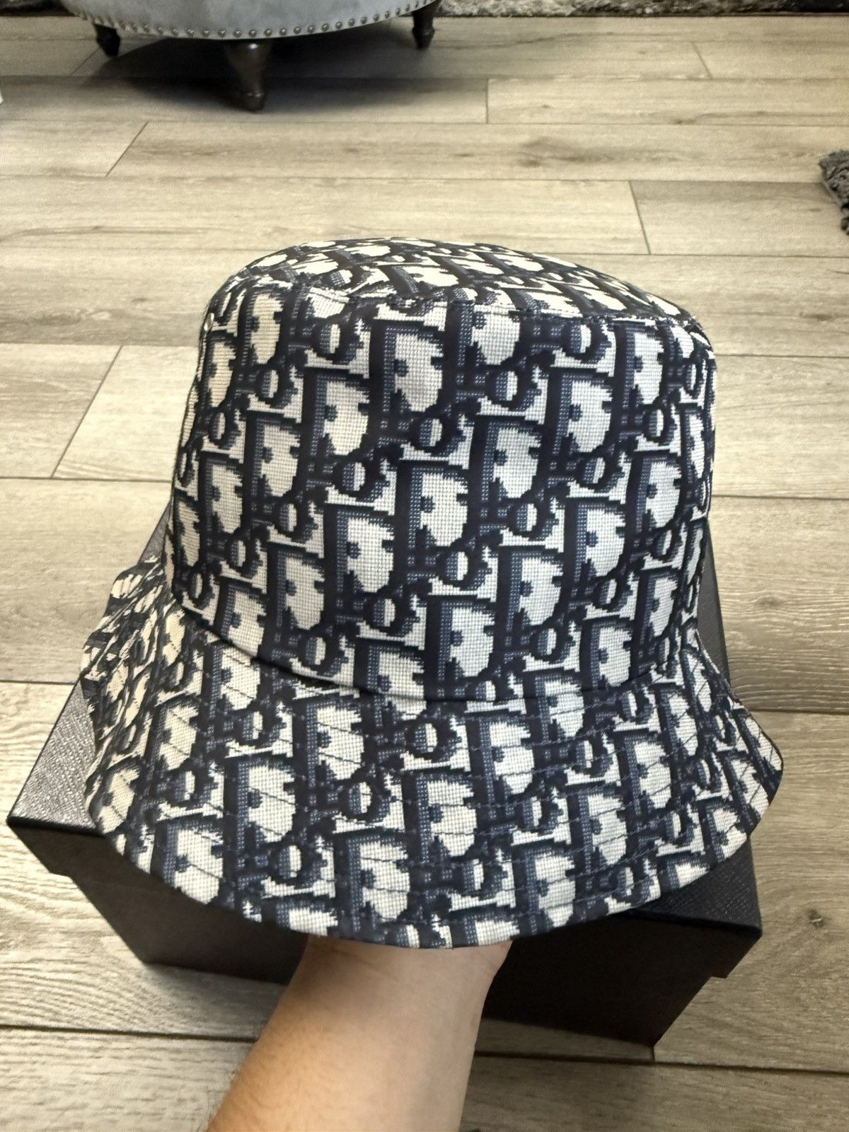 Christian Dior Monsieur Christian Dior Monsieur Diorissimo Reversible Bucket Hat Size ONE SIZE - 15 Thumbnail