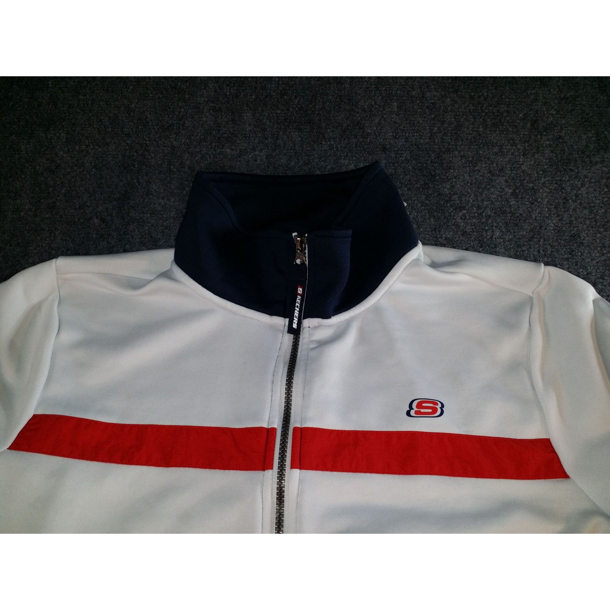 SKECHERS Skechers Tribute Jacket Men Sz L Windbreaker Red White Blue Size US L / EU 52-54 / 3 - 2 Thumbnail