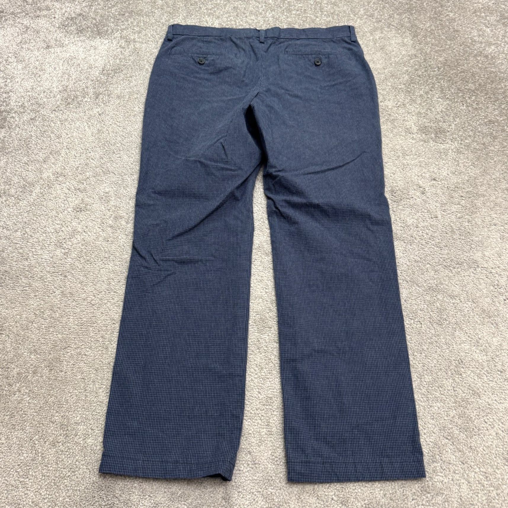 Banana Republic Banana Republic Aiden Fit Chino Pants Mens 33x32 Navy Blue Houndstooth Cotton Shirt or Pants? Size US 33 - 2 Thumbnail
