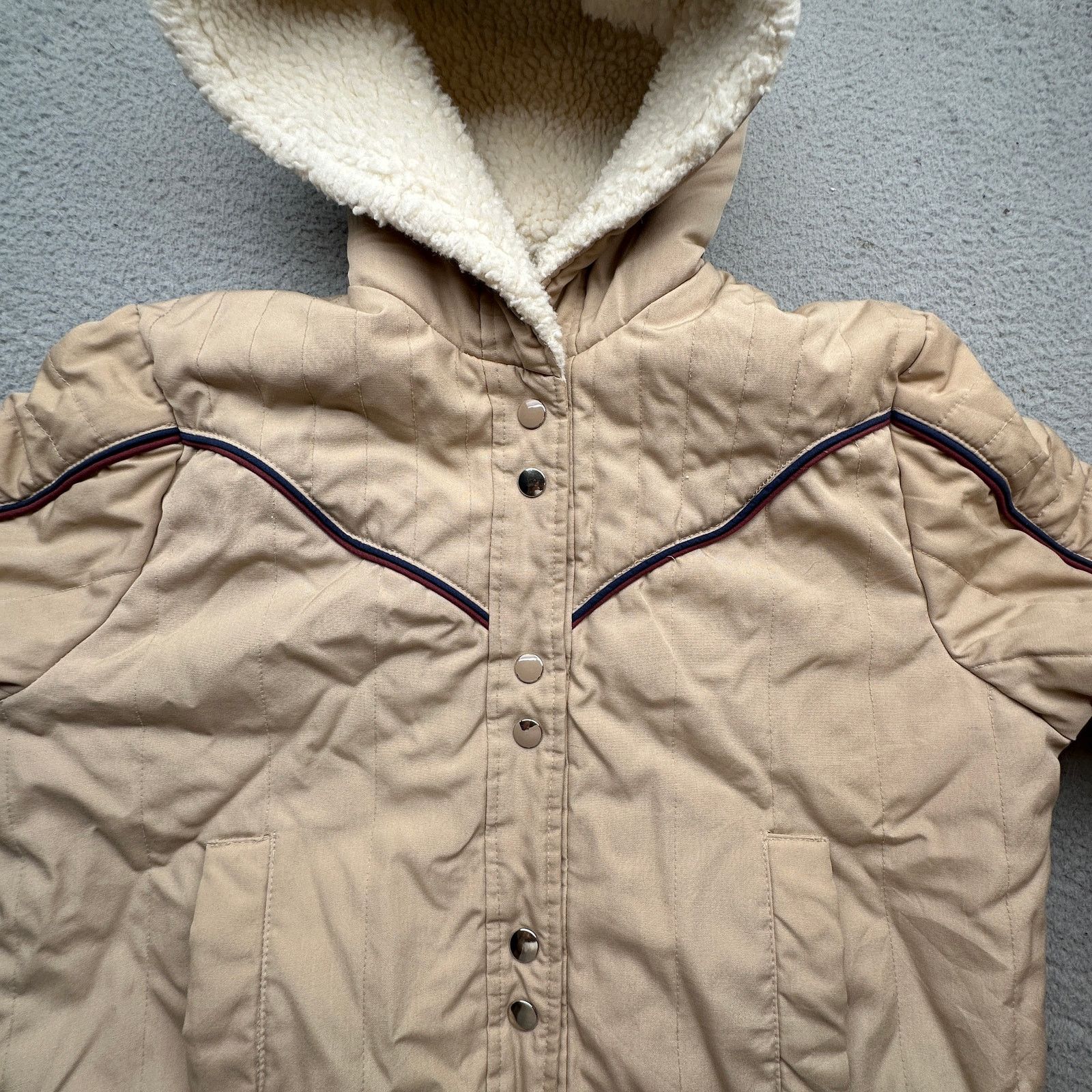 Vintage Vintage 70s 80s Hooded Bomber Snap Crop Jacket Women Medium Size M / US 6-8 / IT 42-44 - 11 Thumbnail