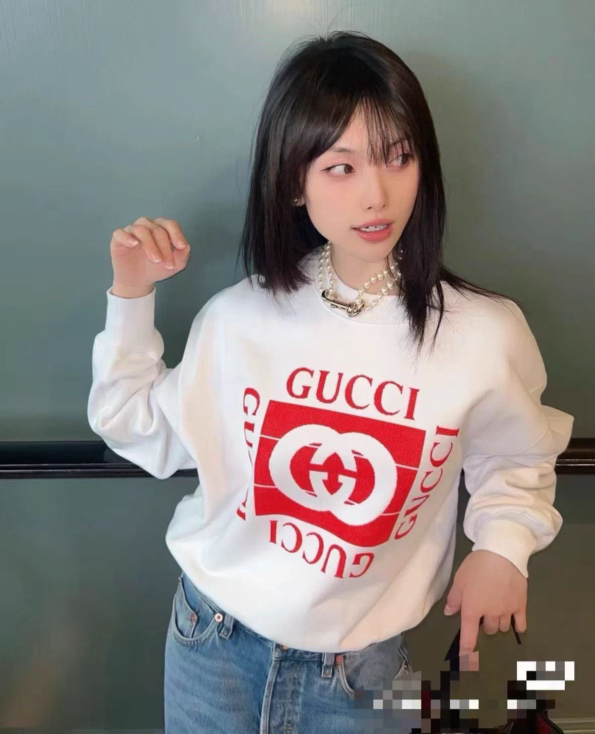 Gucci Gucci Women's Sweatshirt AG577 120B/59S/52L Size M / US 6-8 / IT 42-44 - 4 Thumbnail