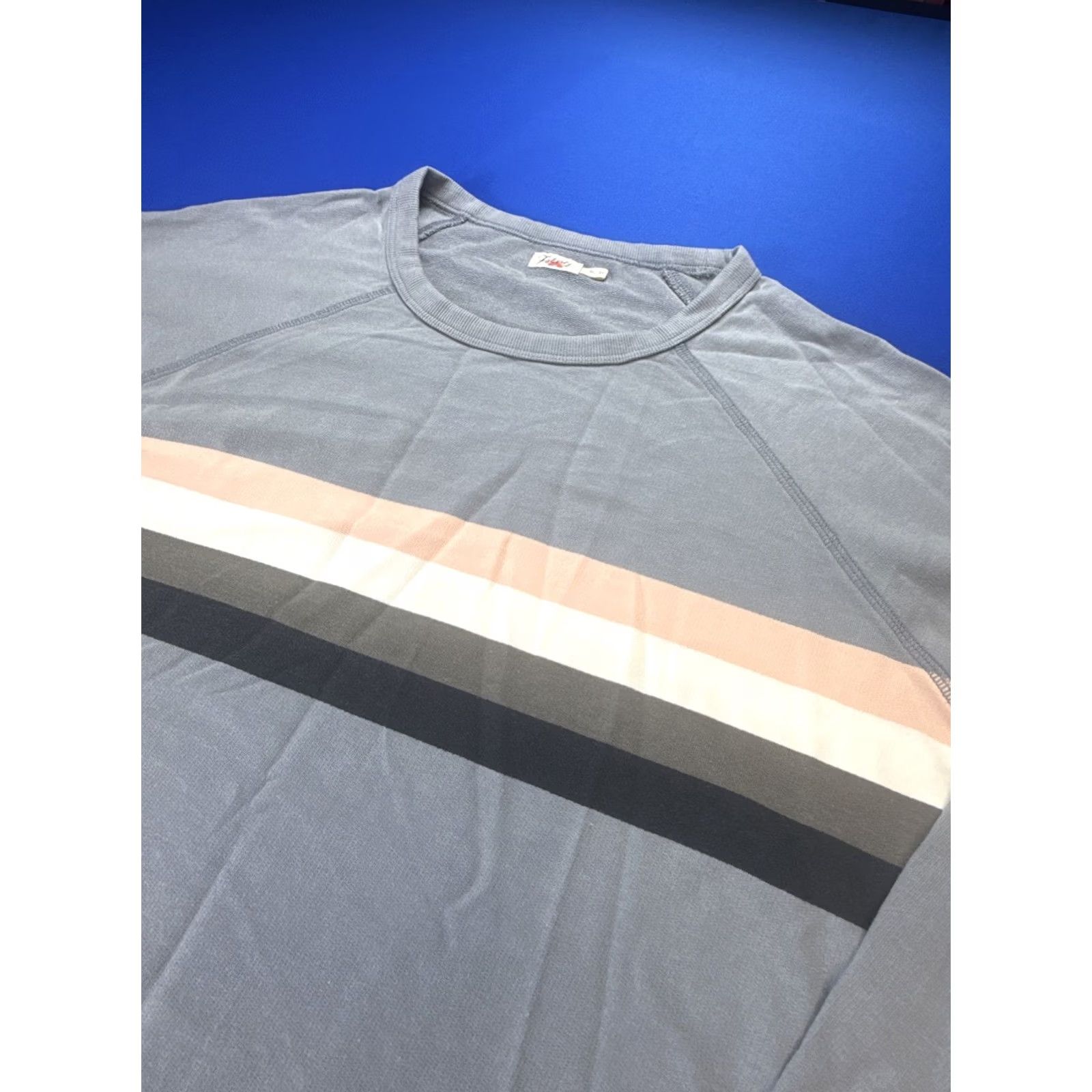 Faherty Faherty Coastal Cloud Crew Sweatshirt Blue Striped Womens XL Size XL / US 12-14 / IT 48-50 - 3 Thumbnail