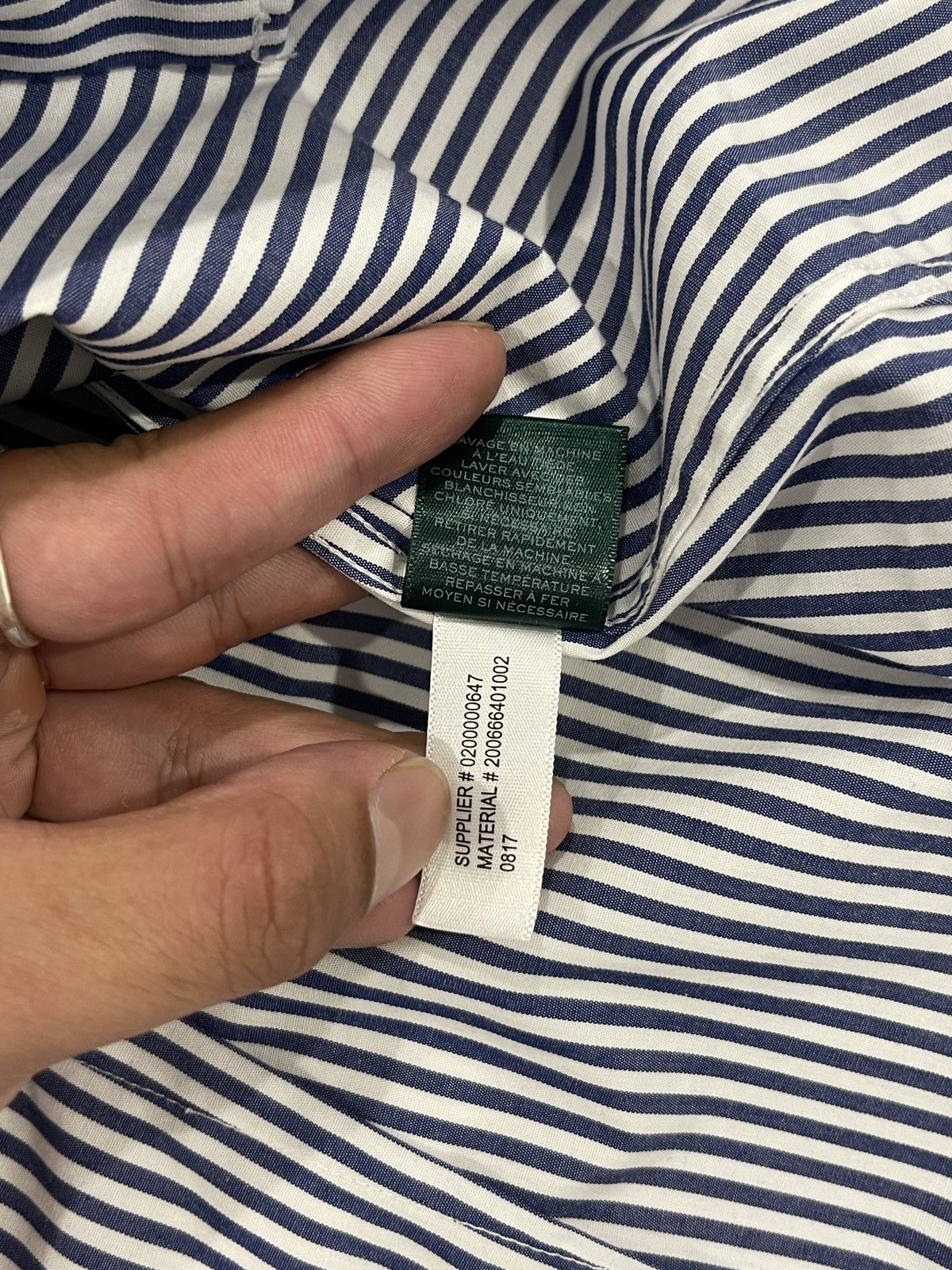 Lauren Ralph Lauren × Polo Ralph Lauren × Ralph Lauren Lauren Ralph Lauren Blue Striped Blouse/Button up - Women’s Size XL / US 12-14 / IT 48-50 - 3 Thumbnail