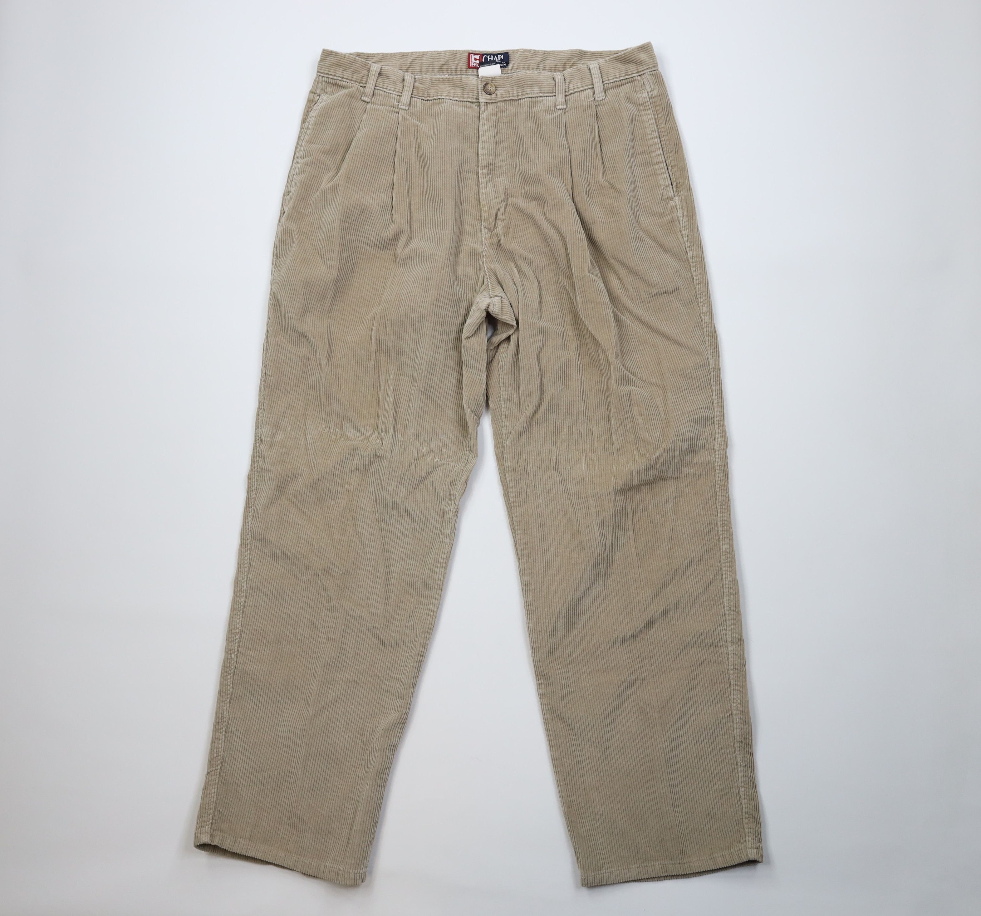 Ralph Lauren Vintage 90s Chaps Ralph Lauren Wide Leg Corduroy Pants USA Size US 38 / EU 54 - 1 Thumbnail