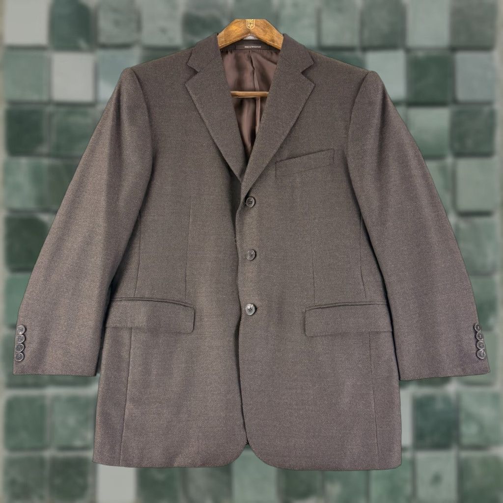 Ermenegildo Zegna Ermenegildo Zegna Blazer Mens Size 42 Brown 100% Wool Business Jacket Coat Suit Omit N/A Size 42R - 1 Thumbnail