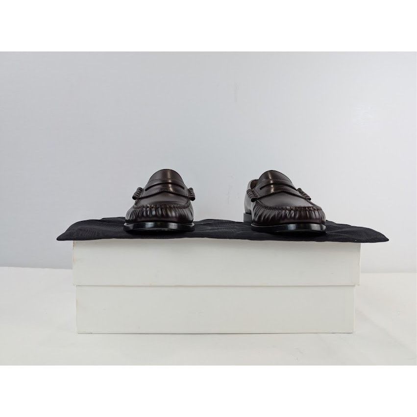 Celine o1rshd1 Luco Polished Calfskin Loafer Boots in Burgundy 40 Size US 7 / EU 40 - 19 Thumbnail