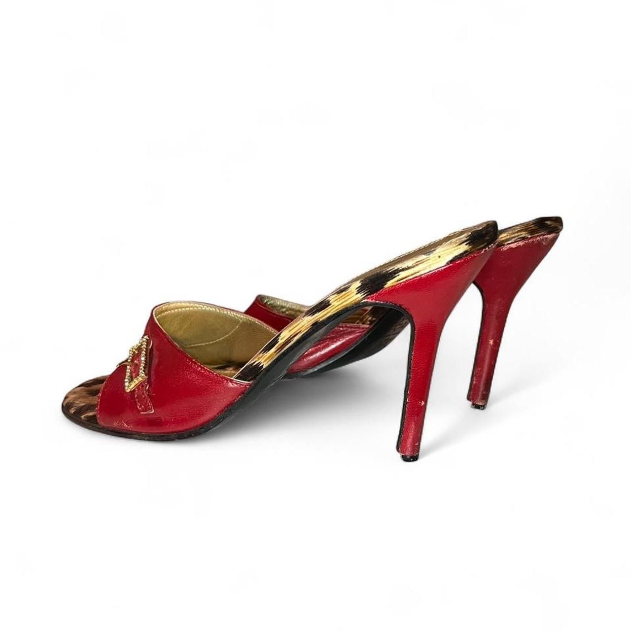 Dolce & Gabbana Vintage y2k D&G mule heels leopard print &red leather detail Size US 5 / IT 35 - 7 Thumbnail
