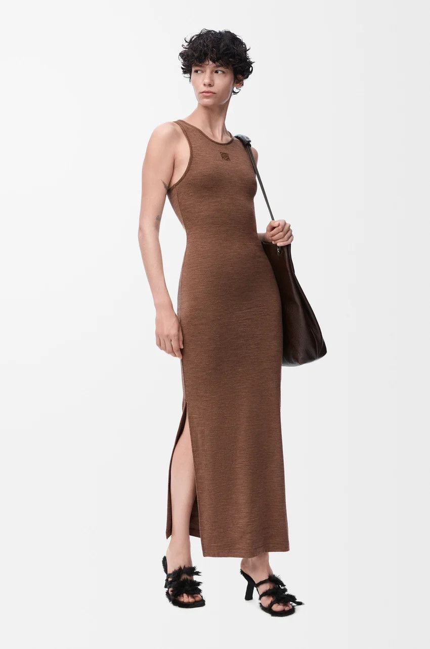 Loewe o1loc1c0525 Dress in Chocolate Brown Size XS / US 0-2 / IT 36-38 - 2 Thumbnail