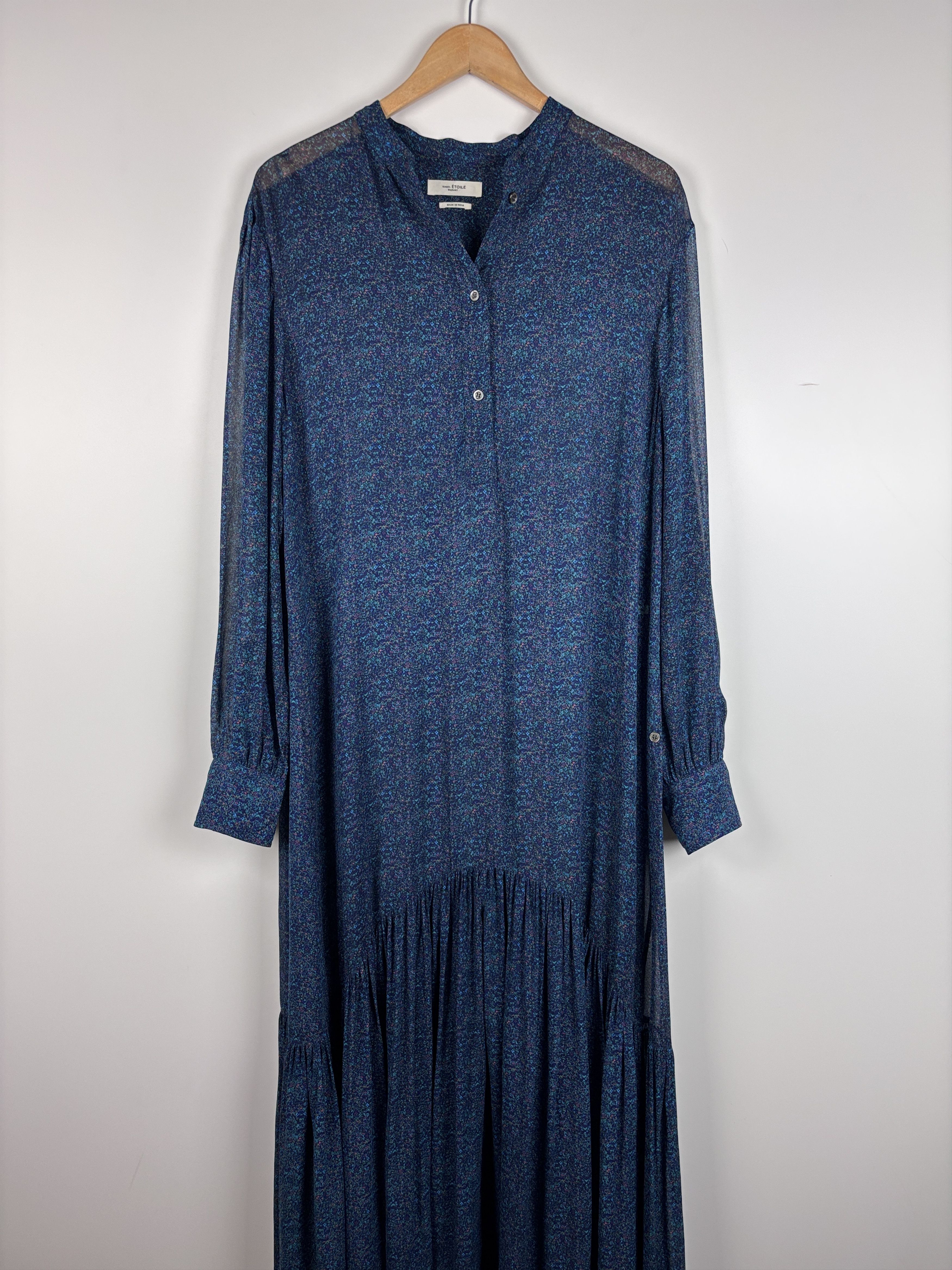 Isabel Marant × Isabel Marant Etoile Isabel Marant Etoile Long Sleeve Floral Maxi Dress Blue 38 Size XS / US 0-2 / IT 36-38 - 10 Thumbnail