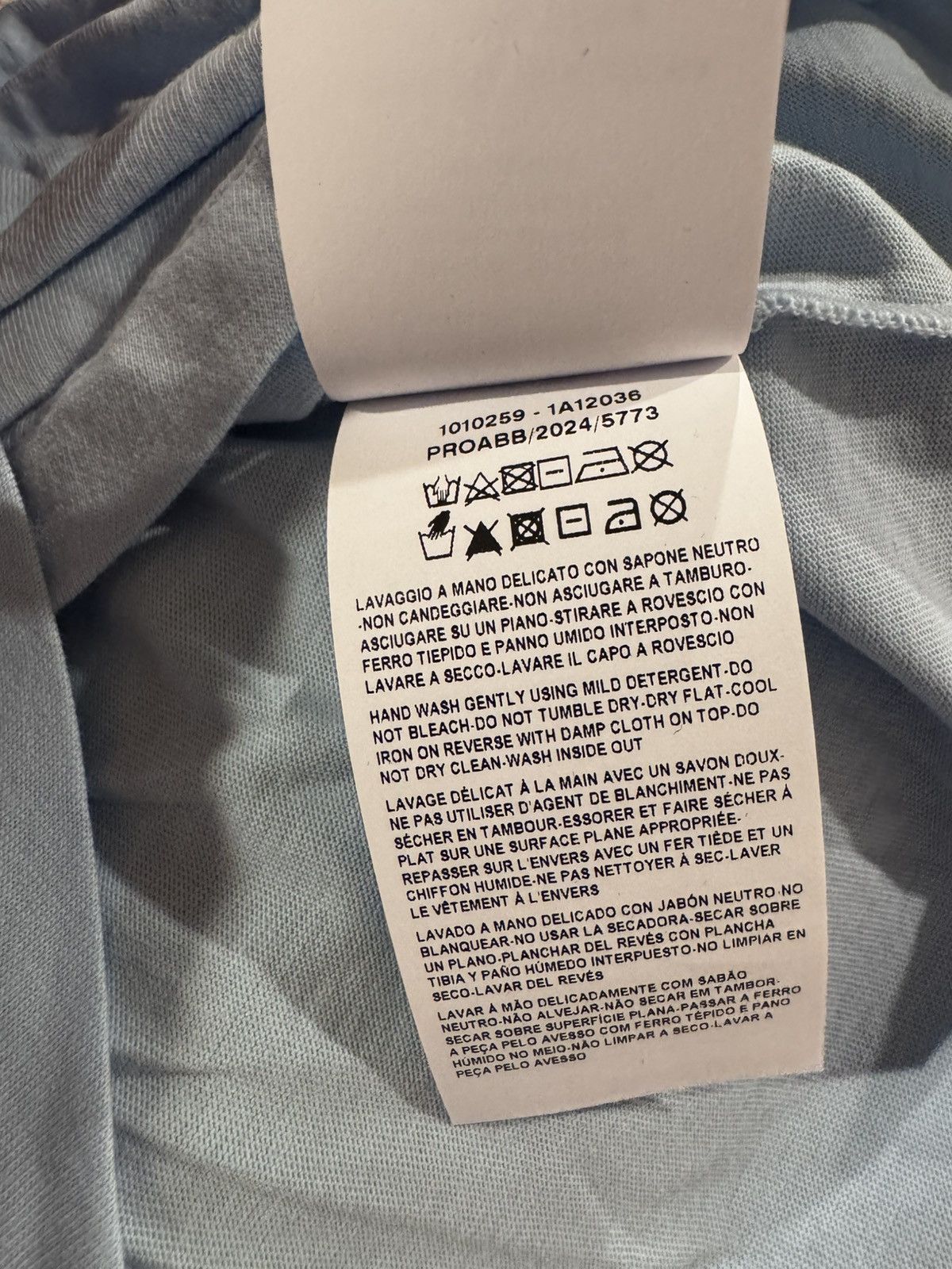 Versace Versace Sky Blue Knot Tee - L Size L / US 10 / IT 46 - 5 Thumbnail