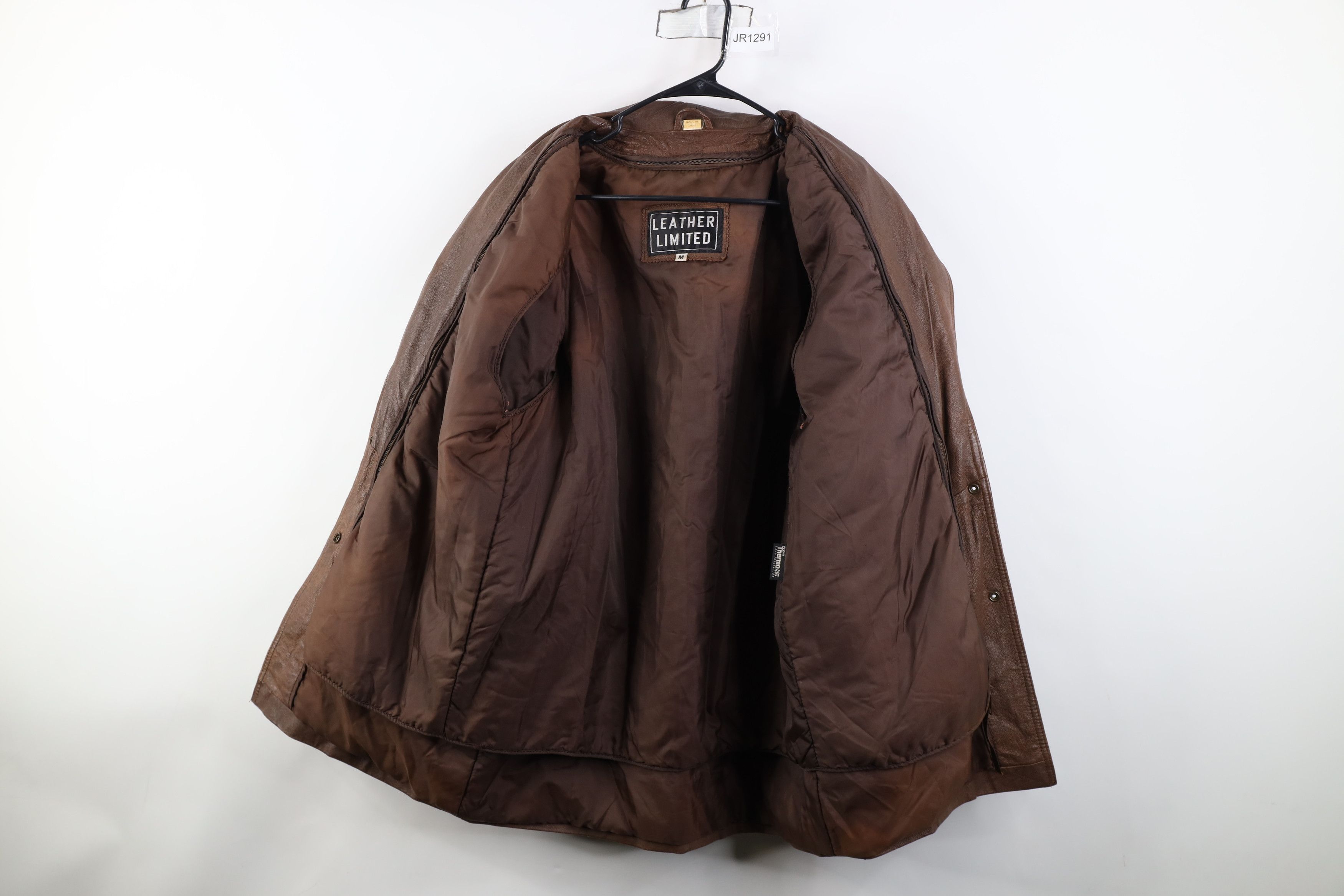 Vintage Vintage 90s Streetwear Leather Lined Jacket Coat Brown Size M / US 6-8 / IT 42-44 - 9 Thumbnail