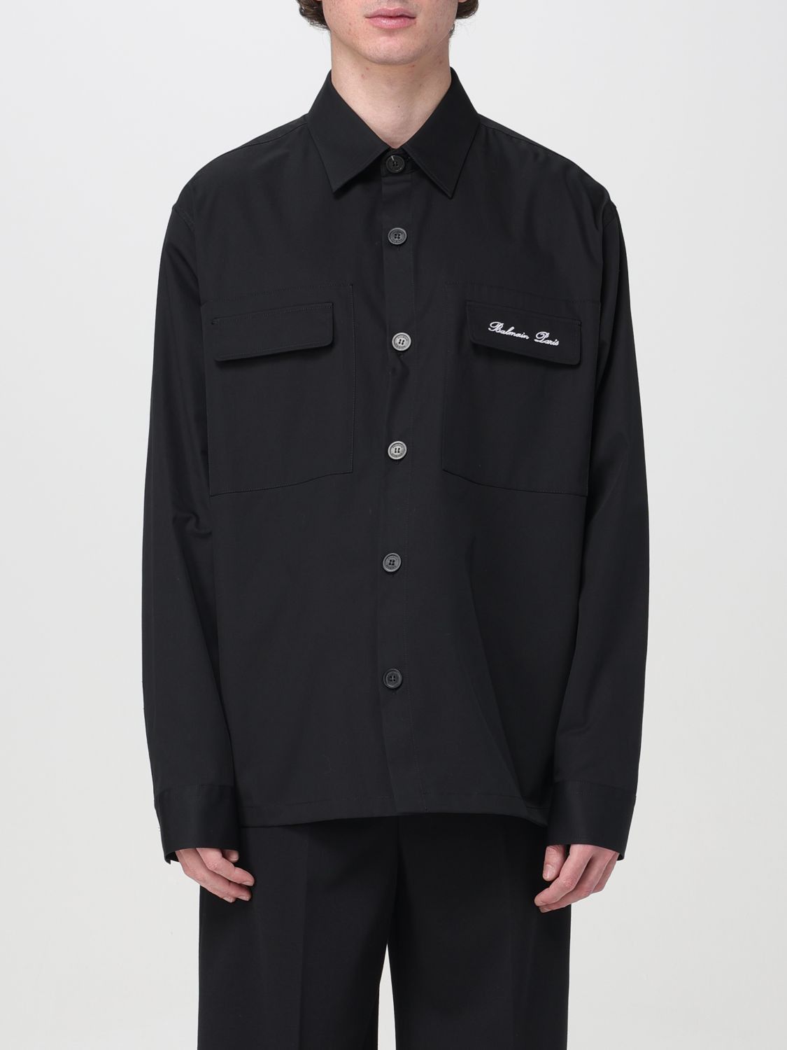 image of Balmain Shirt Men Black (Size XL)