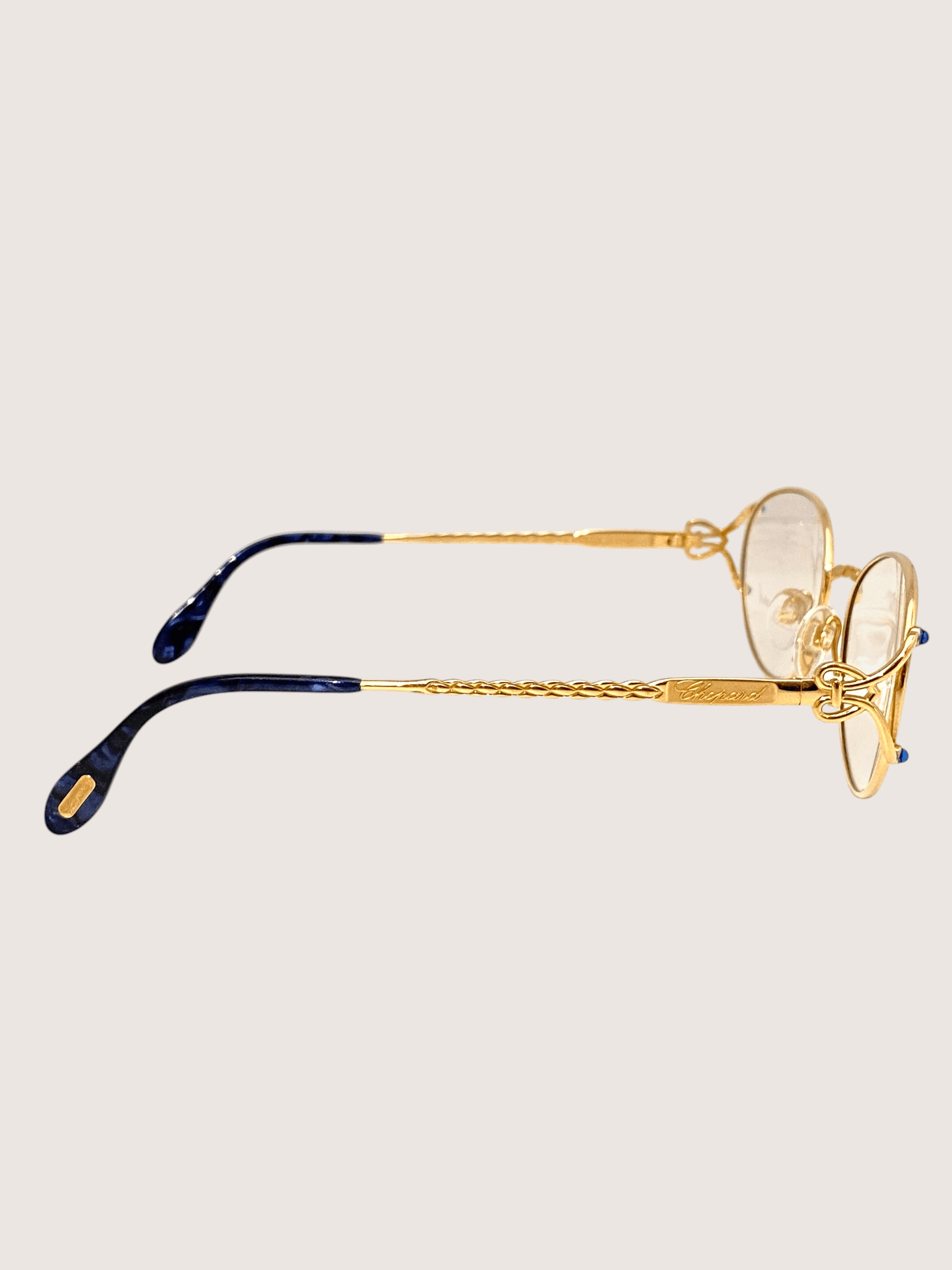 Chopard Chopard 23K Gold Blue Sapphire Oval Rimless Eyeglasses Size ONE SIZE - 8 Thumbnail