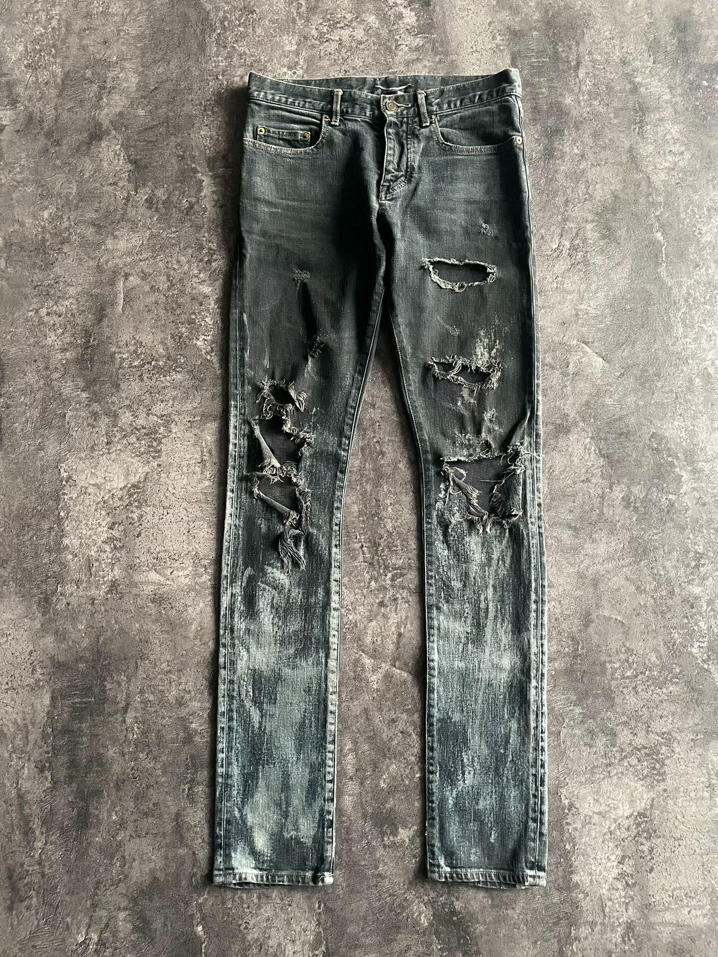 Saint Laurent Paris saint laurent distressed ripped jeans fall winter. Size US 29 - 1 Thumbnail