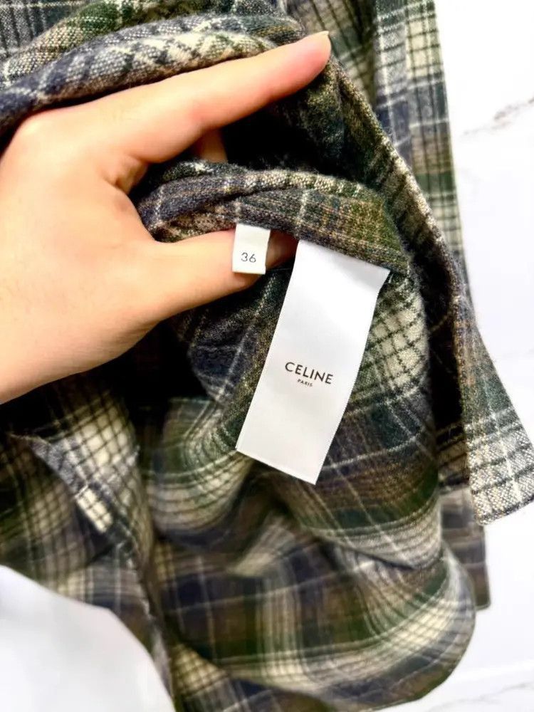 Celine Celine Celine 23AW wool Plaid shirt-2506 Size US M / EU 48-50 / 2 - 5 Thumbnail