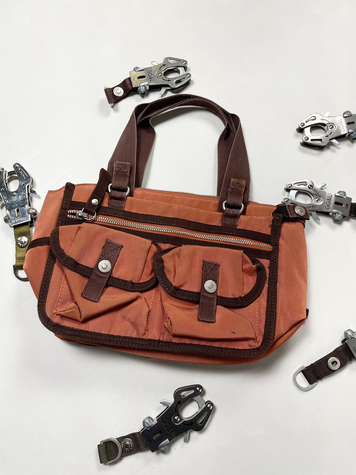 Japanese Brand George Gina & Lucy Vintage Orange Alyx Carabiner Bag GGL Size ONE SIZE - 5 Thumbnail