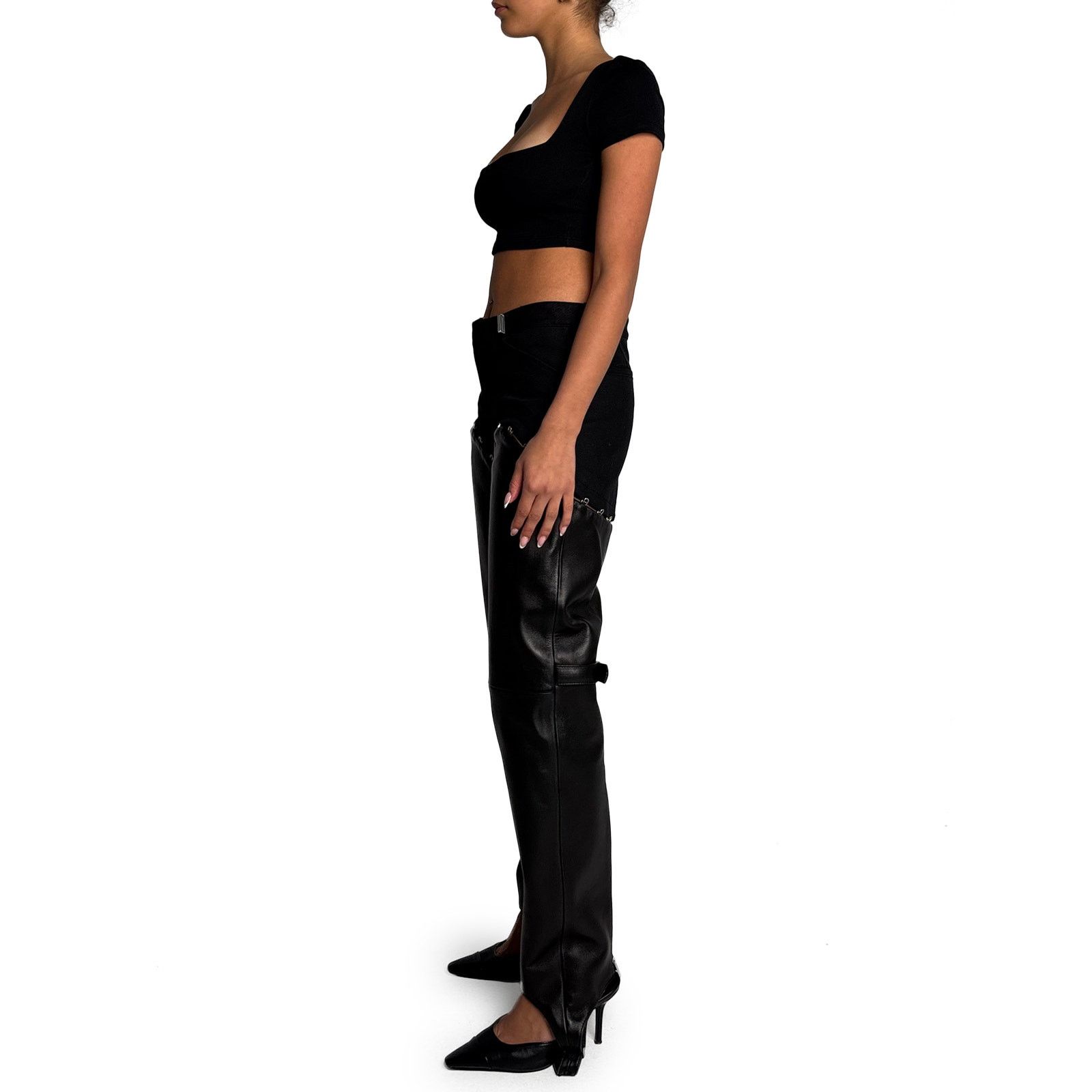 Dion Lee Leather Chap Pants Size 25" / US 0 / IT 36 - 3 Thumbnail
