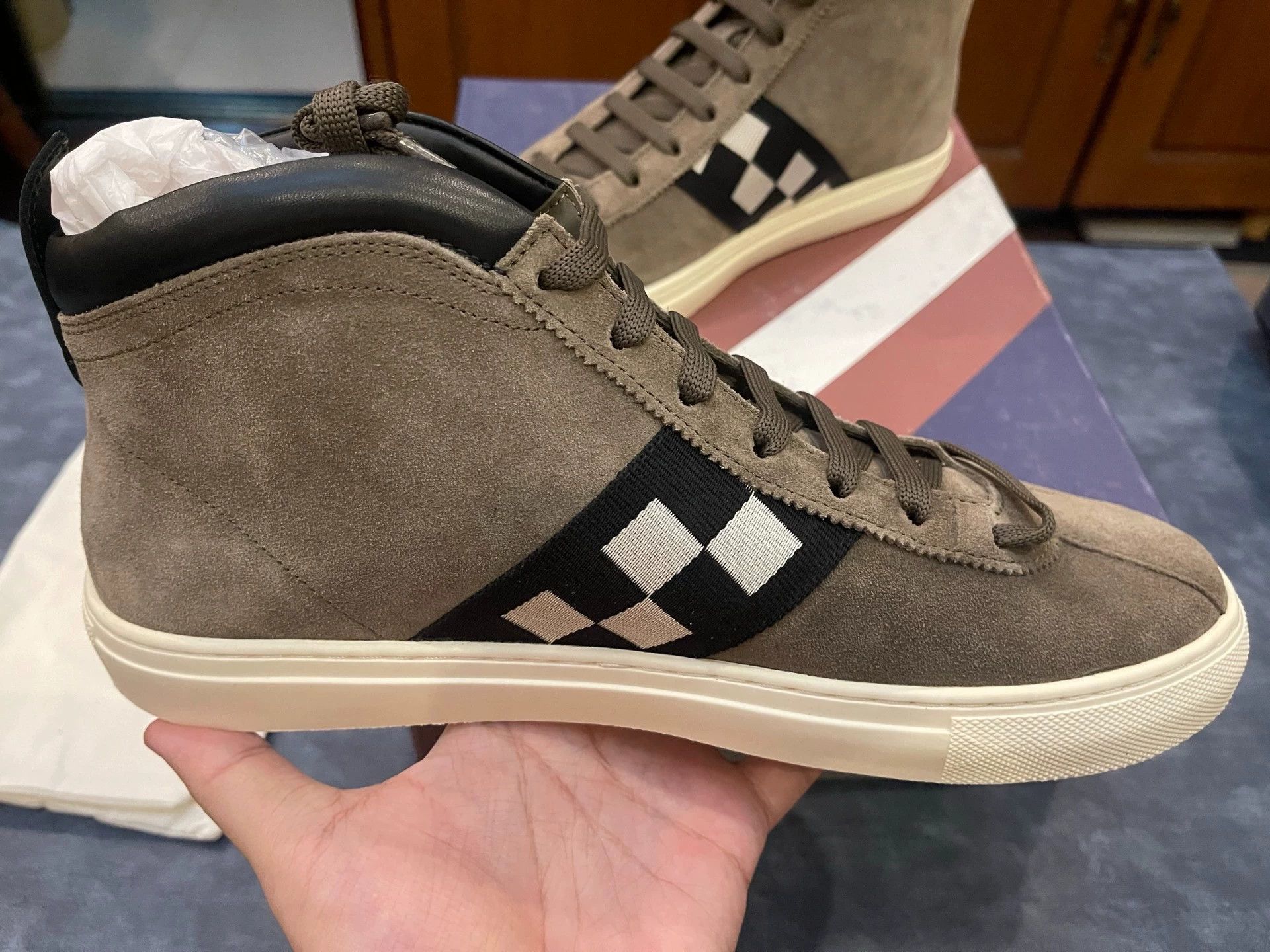 Bally Bally Mid-Top Casual Shoes Suede Calfskin/Canvas 43 Size US 10 / EU 43 - 3 Thumbnail