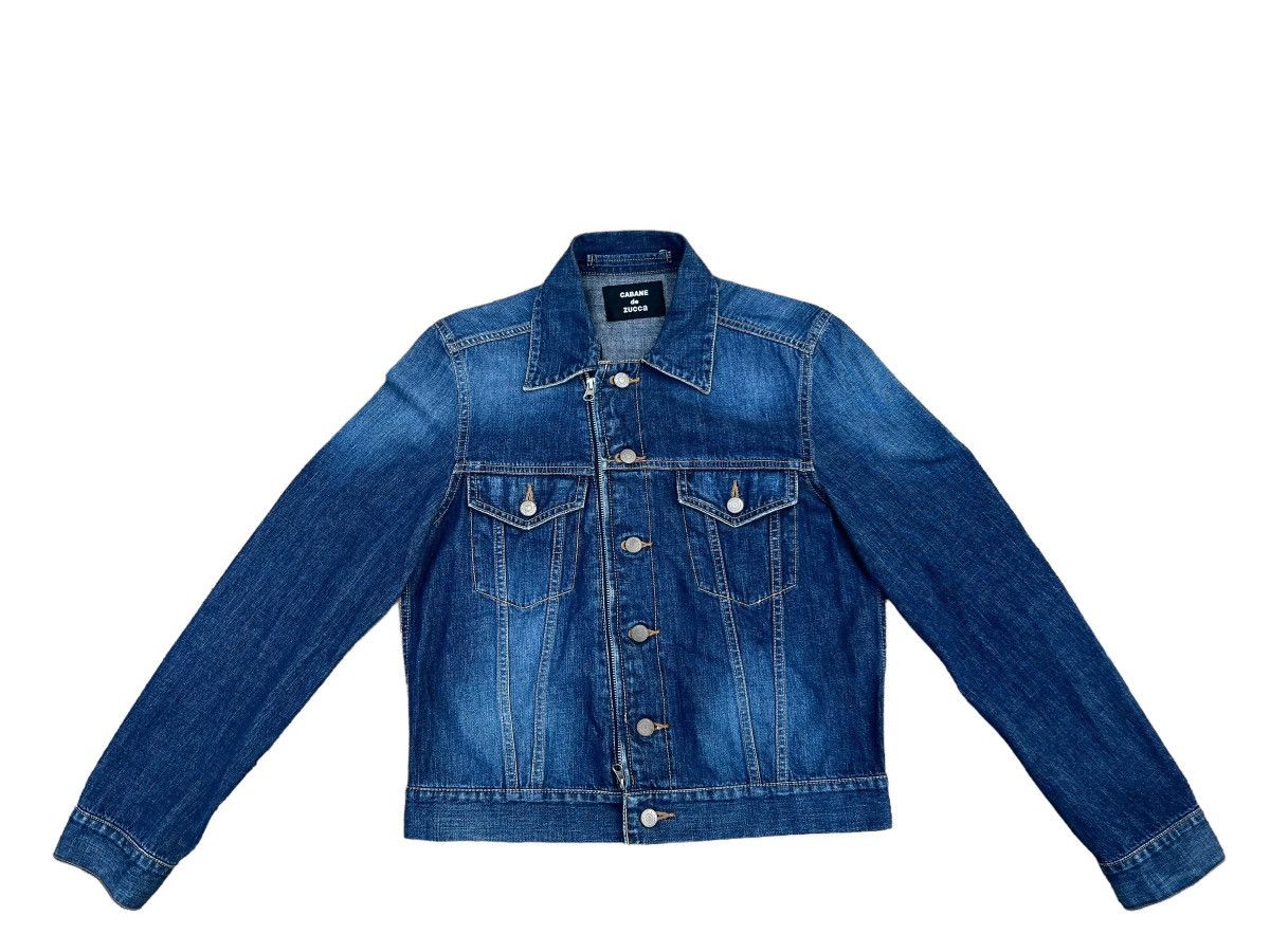 CABANE de ZUCCa Cabane de Zucca Japan Button Zip Denim Trucker Jacket Size US S / EU 44-46 / 1 - 1 Thumbnail