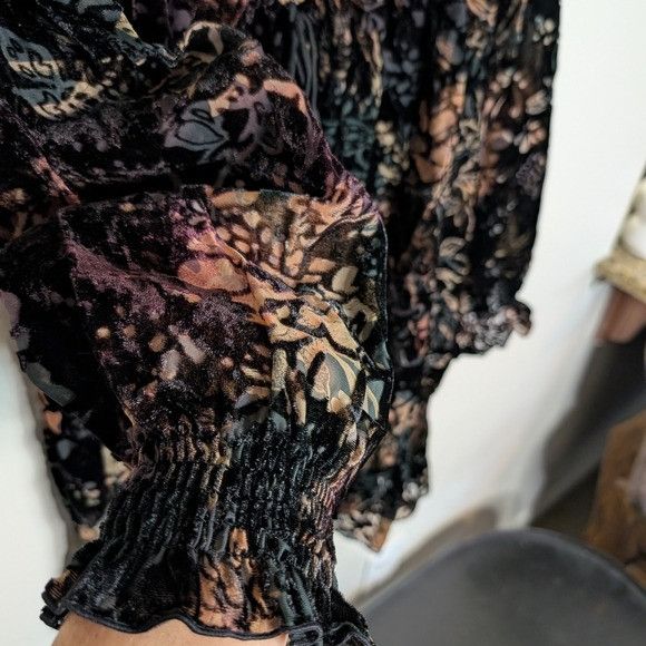 Nygard Nygard Burnout Velvet Fairy Romantic Boho Peasant Tunic Off- Size XXL / US 16-18 / IT 52-54 - 10 Thumbnail