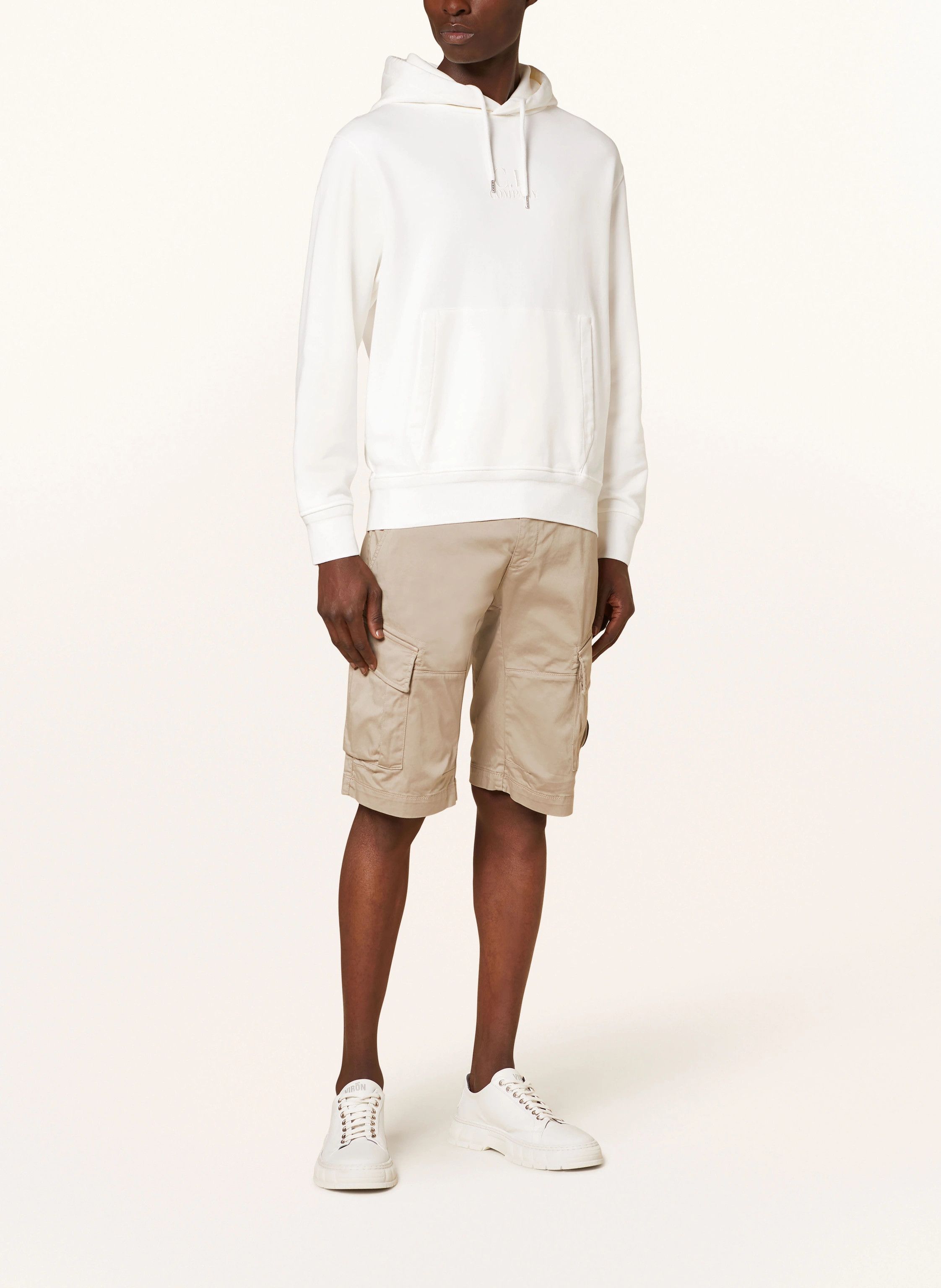 C.P. Company o1y1224 Logo Hoodie in Ivory Size US L / EU 52-54 / 3 - 2 Thumbnail