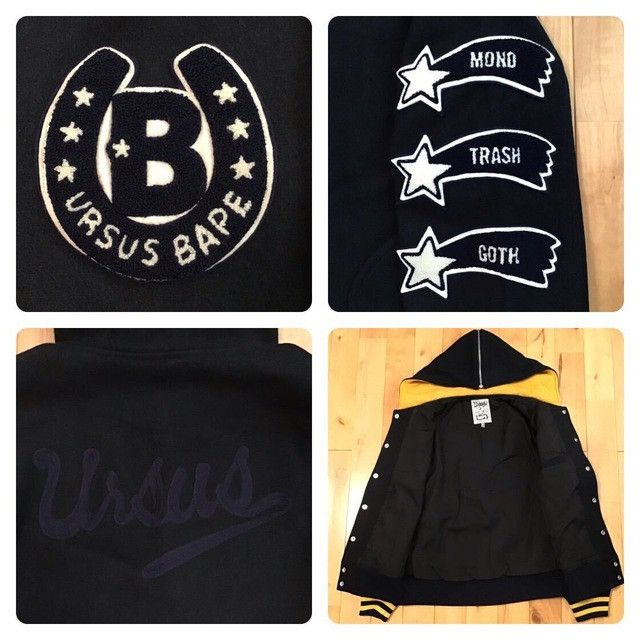 Bape × Nigo URSUS BAPE Melton Varsity Jacket a bathing ape NIGO Size US M / EU 48-50 / 2 - 6 Thumbnail