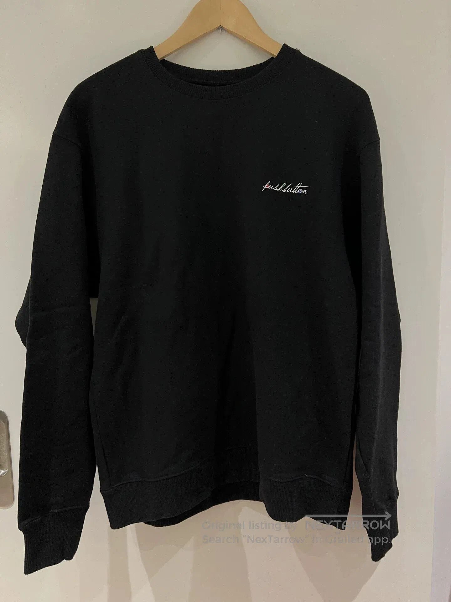 pushBUTTON Black Oversized Women's Sweatshirt by pushBUTTON. Size M / US 6-8 / IT 42-44 - 1 Thumbnail