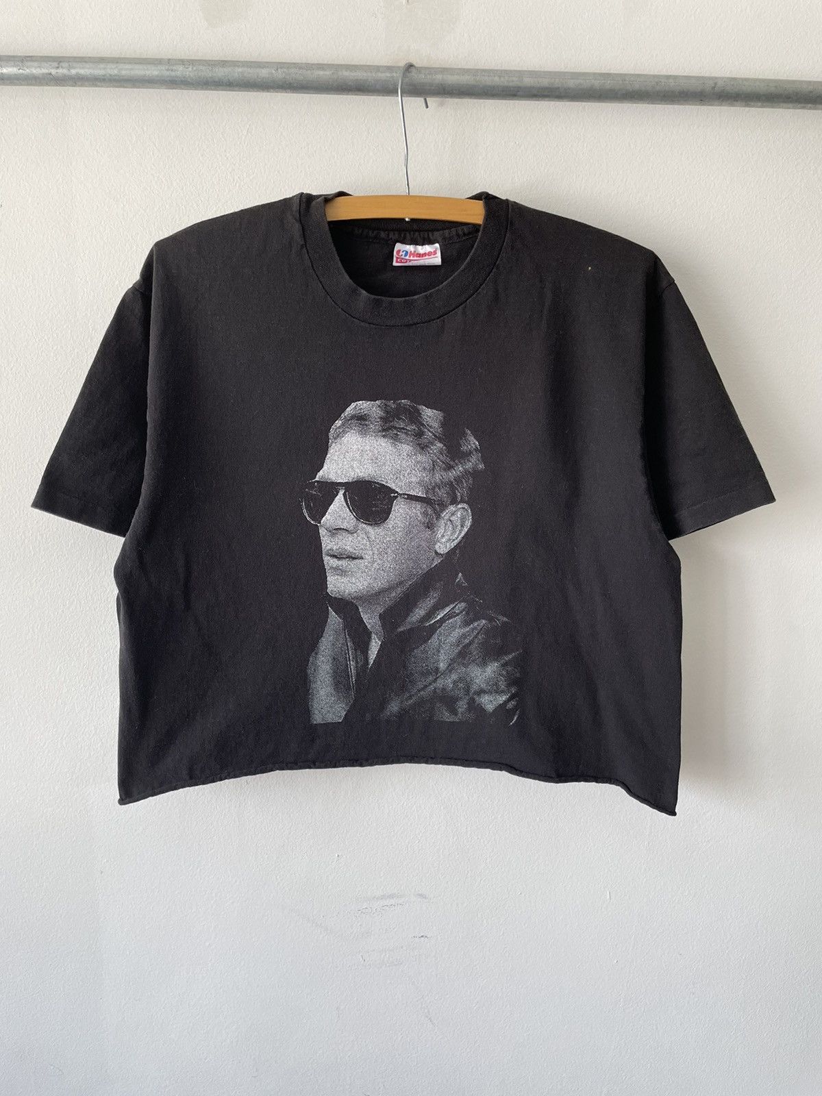 Hanes × Vintage Vintage 80s Steve McQueen Cropped t Size US L / EU 52-54 / 3 - 1 Thumbnail