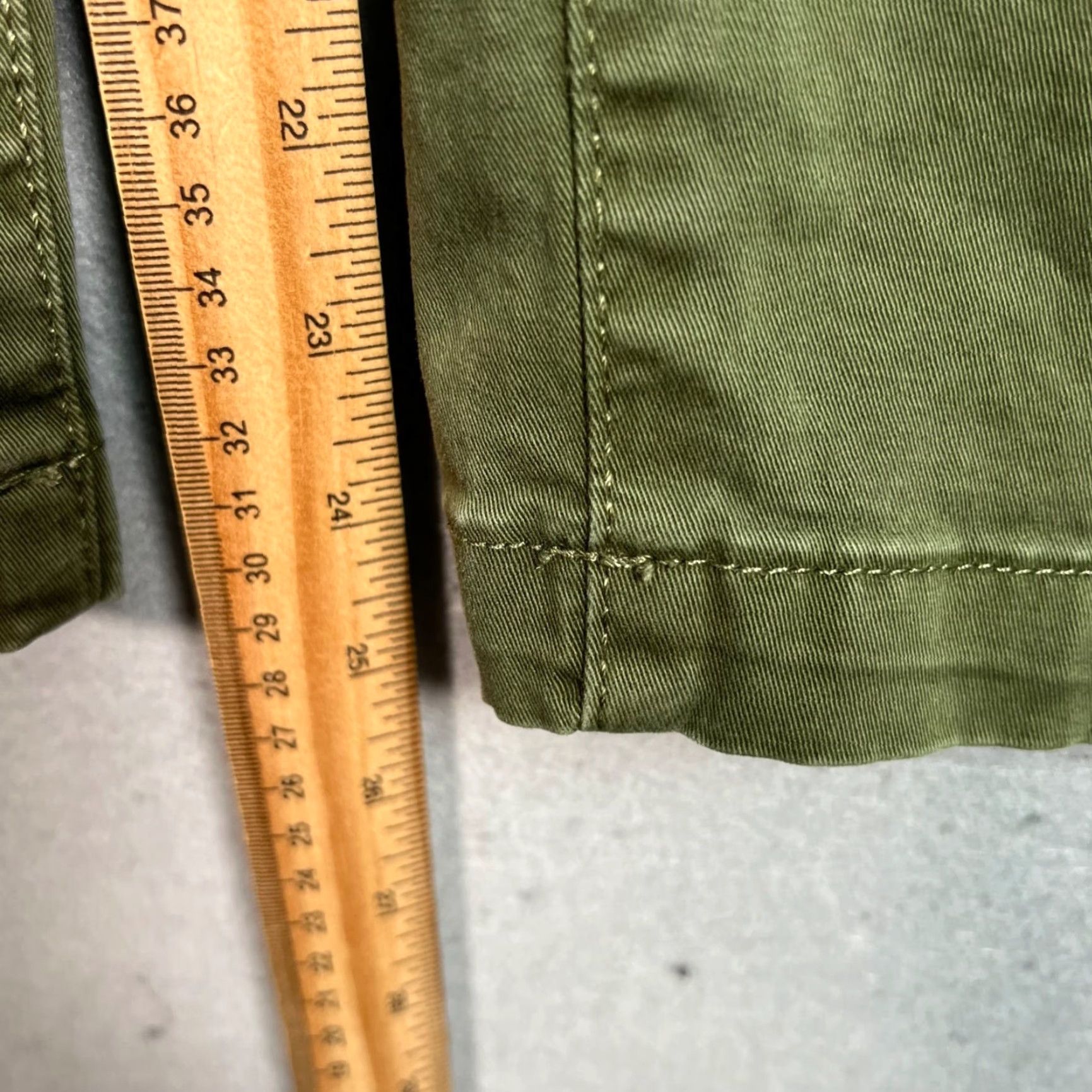 Frame VINTAGE FRAME Womens Cargo Pants 27 Green Cotton Elastane High-Rise Straight Leg Size 27" / US 4 / IT 40 - 7 Thumbnail