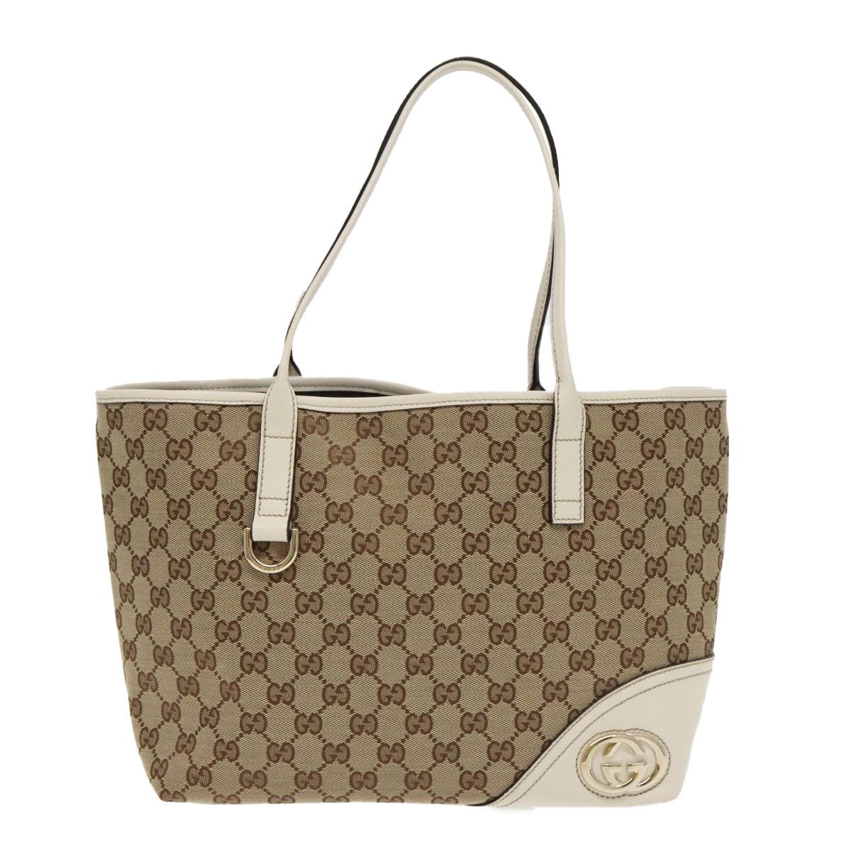 Gucci Britt Beige Canvas Tote Bag (Pre-Owned) Size ONE SIZE - 1 Thumbnail