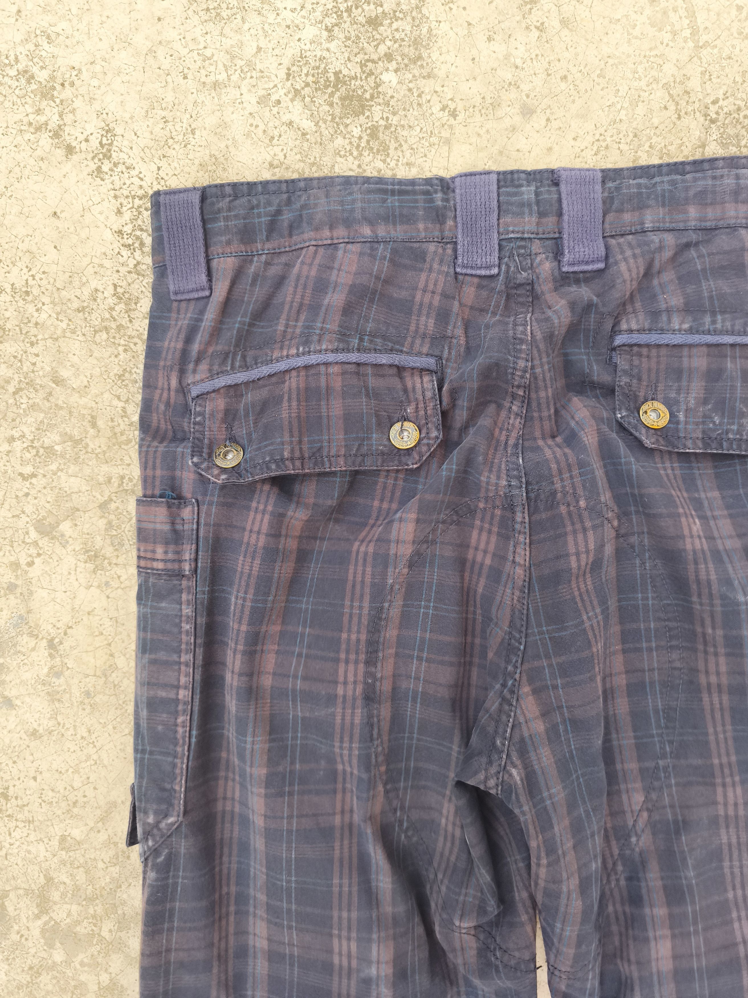 Japanese Brand Back Number cargo pants plaid Size US 36 / EU 52 - 7 Thumbnail