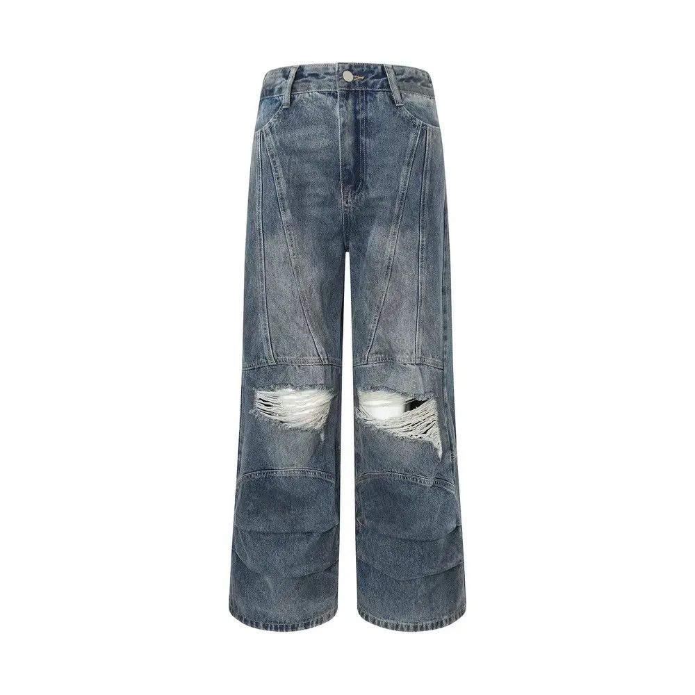 Japanese Brand × Jean Vintage loose casual ripped jeans Size US 33 - 1 Thumbnail