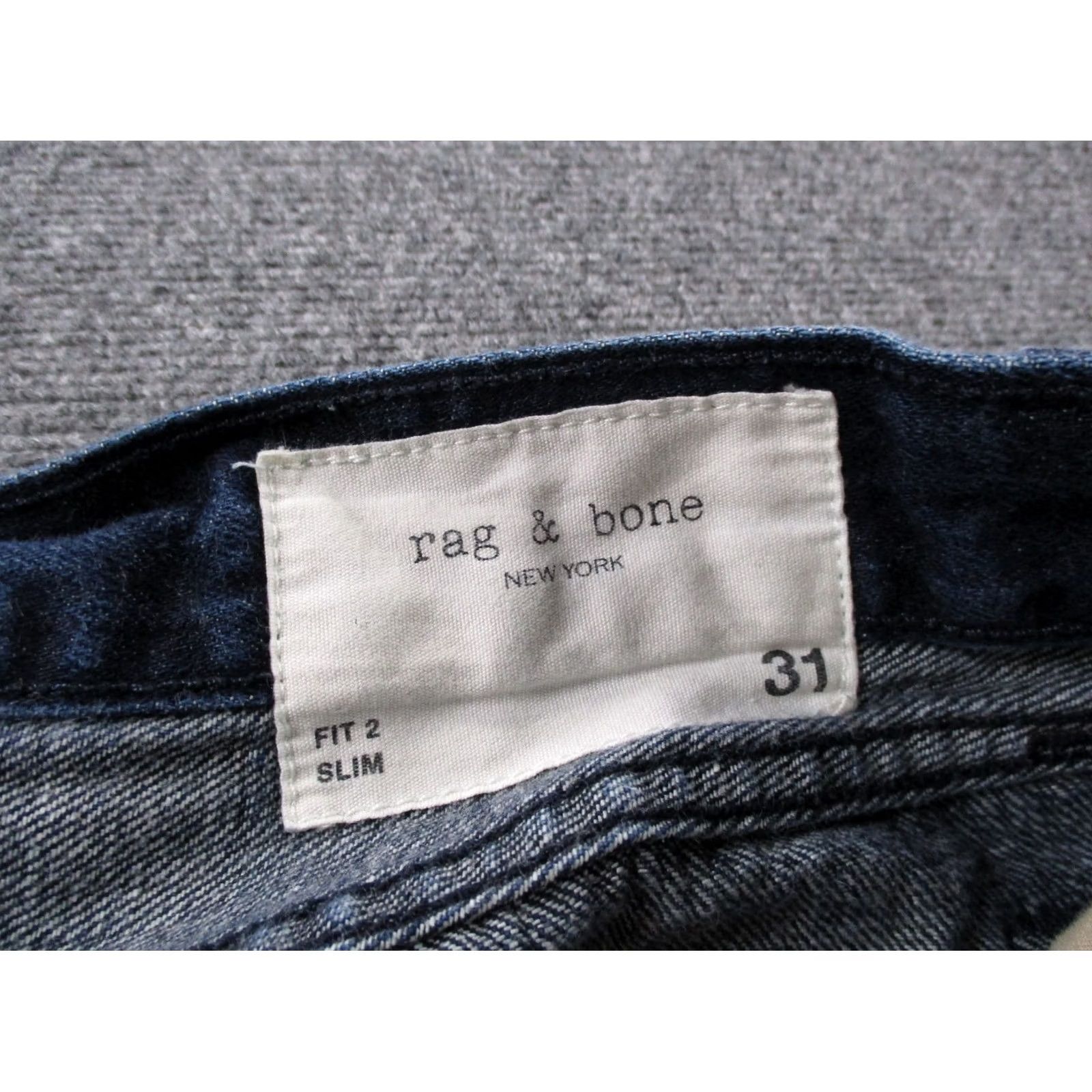Rag & Bone rag & bone Jeans Womens 31 Blue Denim Skinny Straight Slim Selvedge Classic Jeans Size 24" / US 00 / IT 34 - 7 Thumbnail