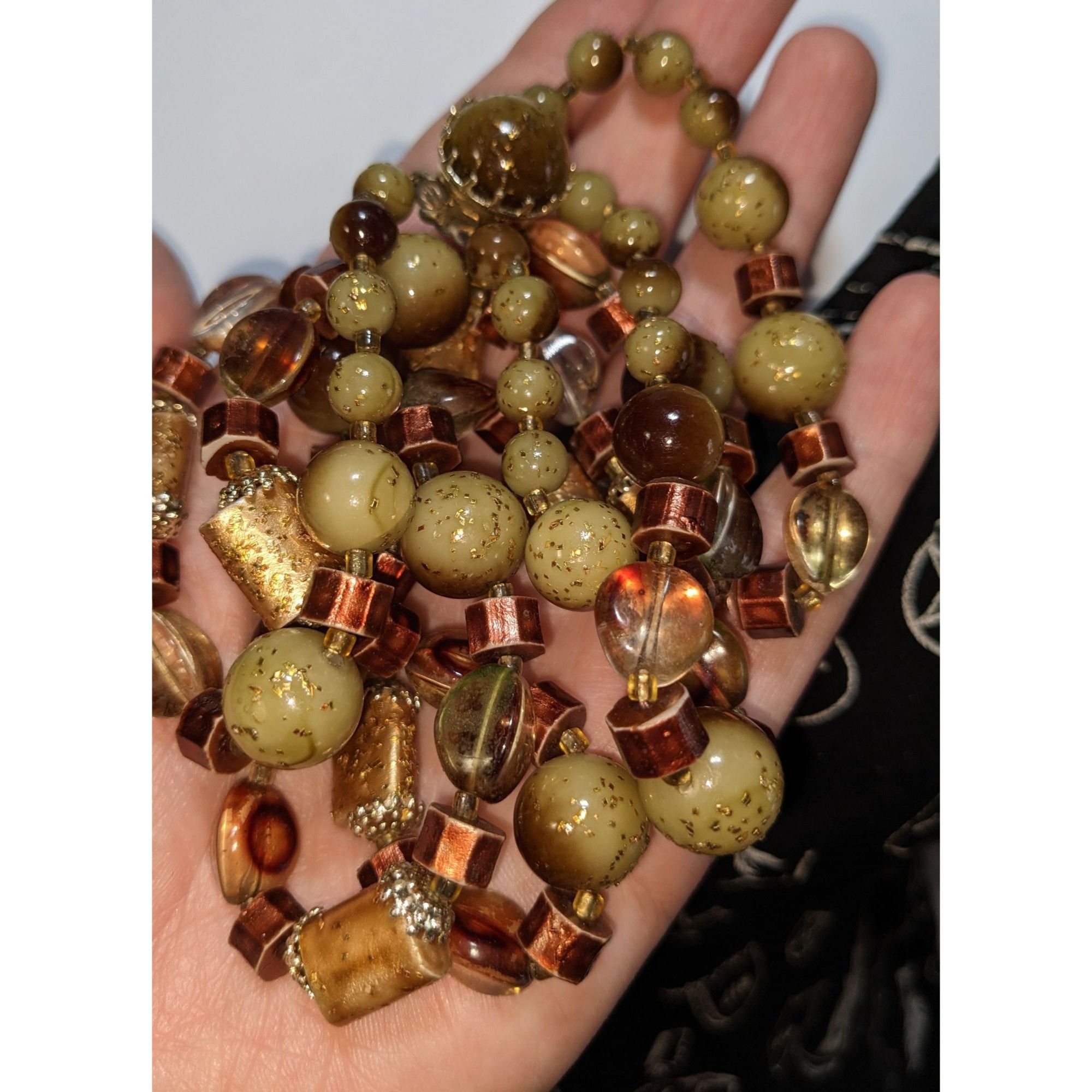 Other Vintage Bohemian Beaded Necklace Earth Tones Made In Japan Size ONE SIZE - 2 Thumbnail