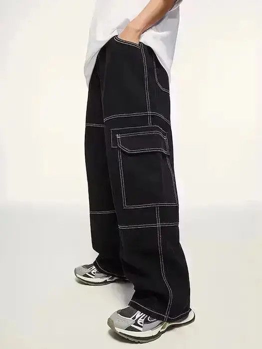 Japanese Brand Multi Pocket Baggy Cargo Denim Size US 32 / EU 48 - 1 Thumbnail
