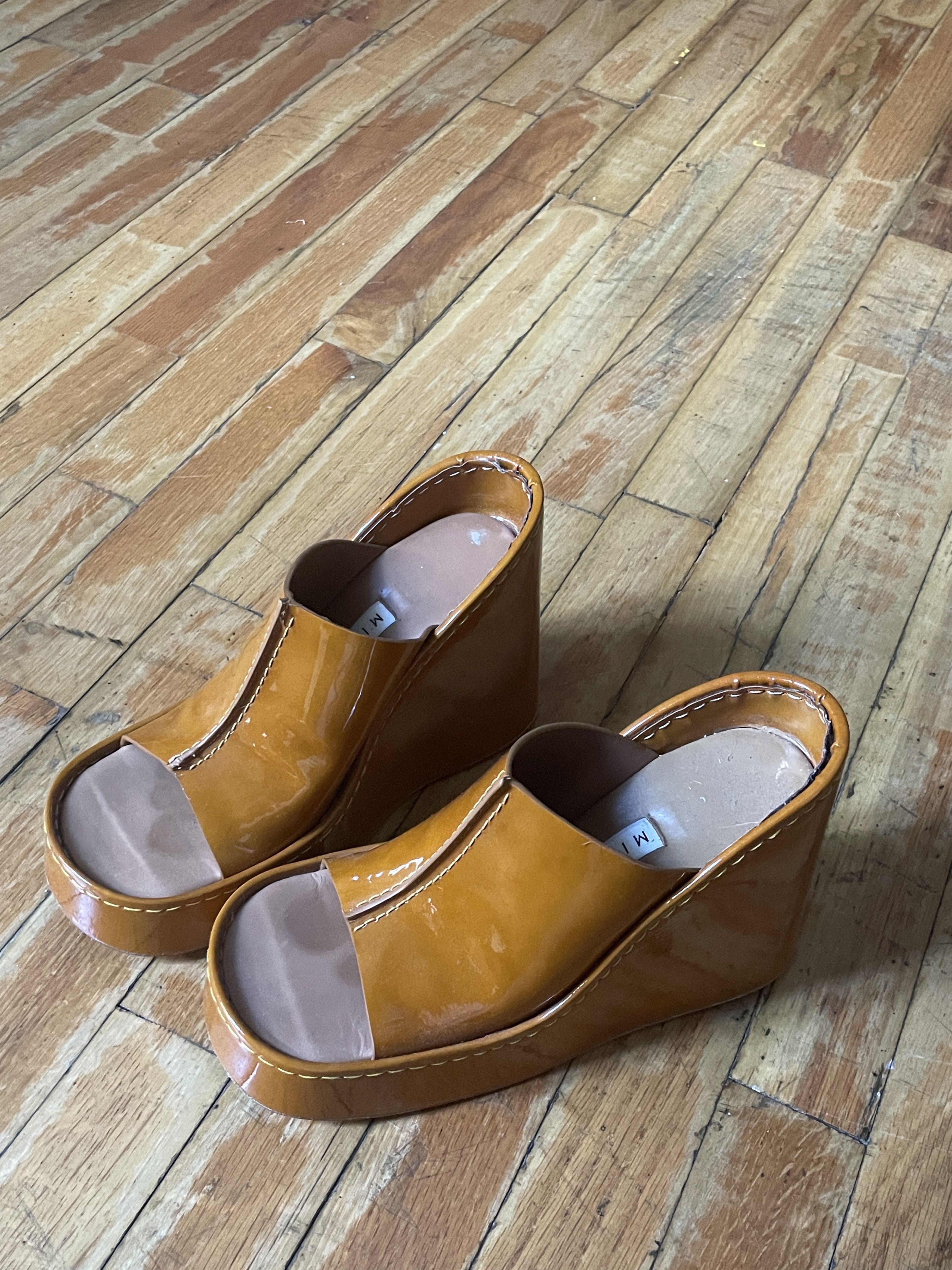 image of Miista Rhea Brown Mule Shoes Sandals, Women's (Size 7)